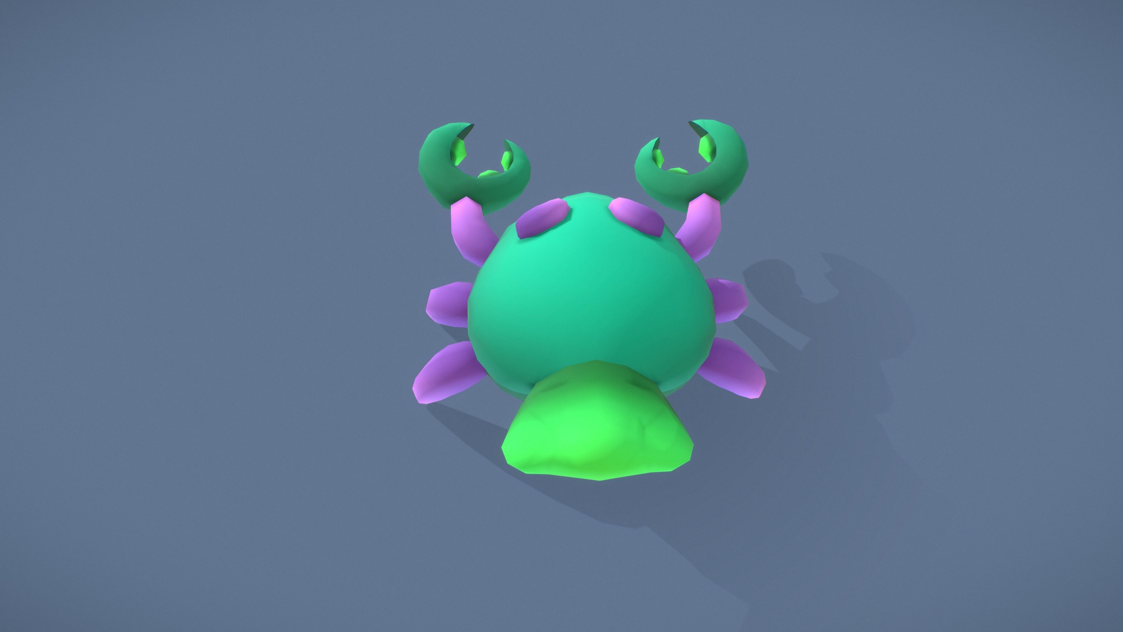 Cartoon Characters - Evolution Crab Warriors Low-poly 3D model_6