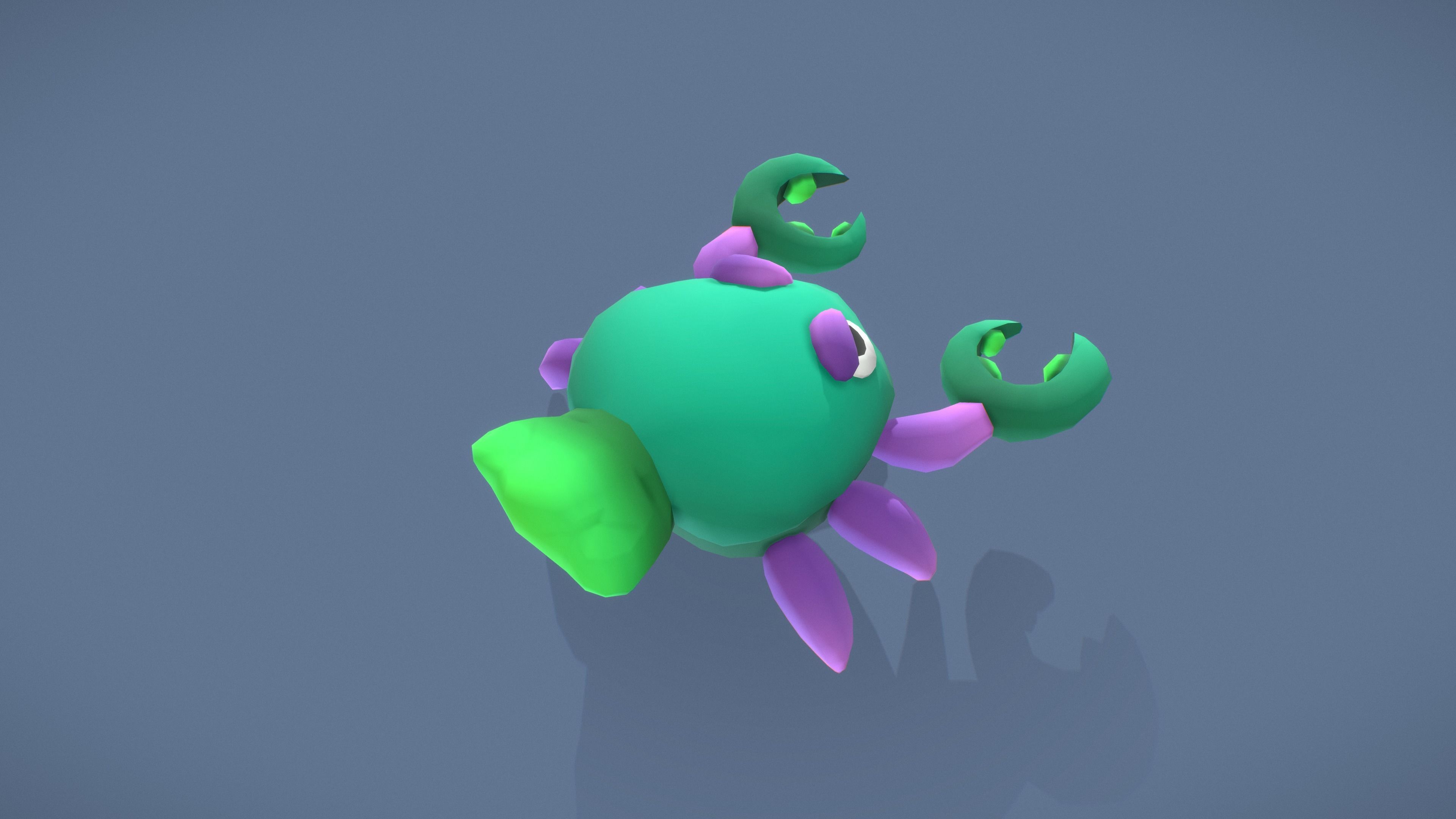Cartoon Characters - Evolution Crab Warriors Low-poly 3D model_10