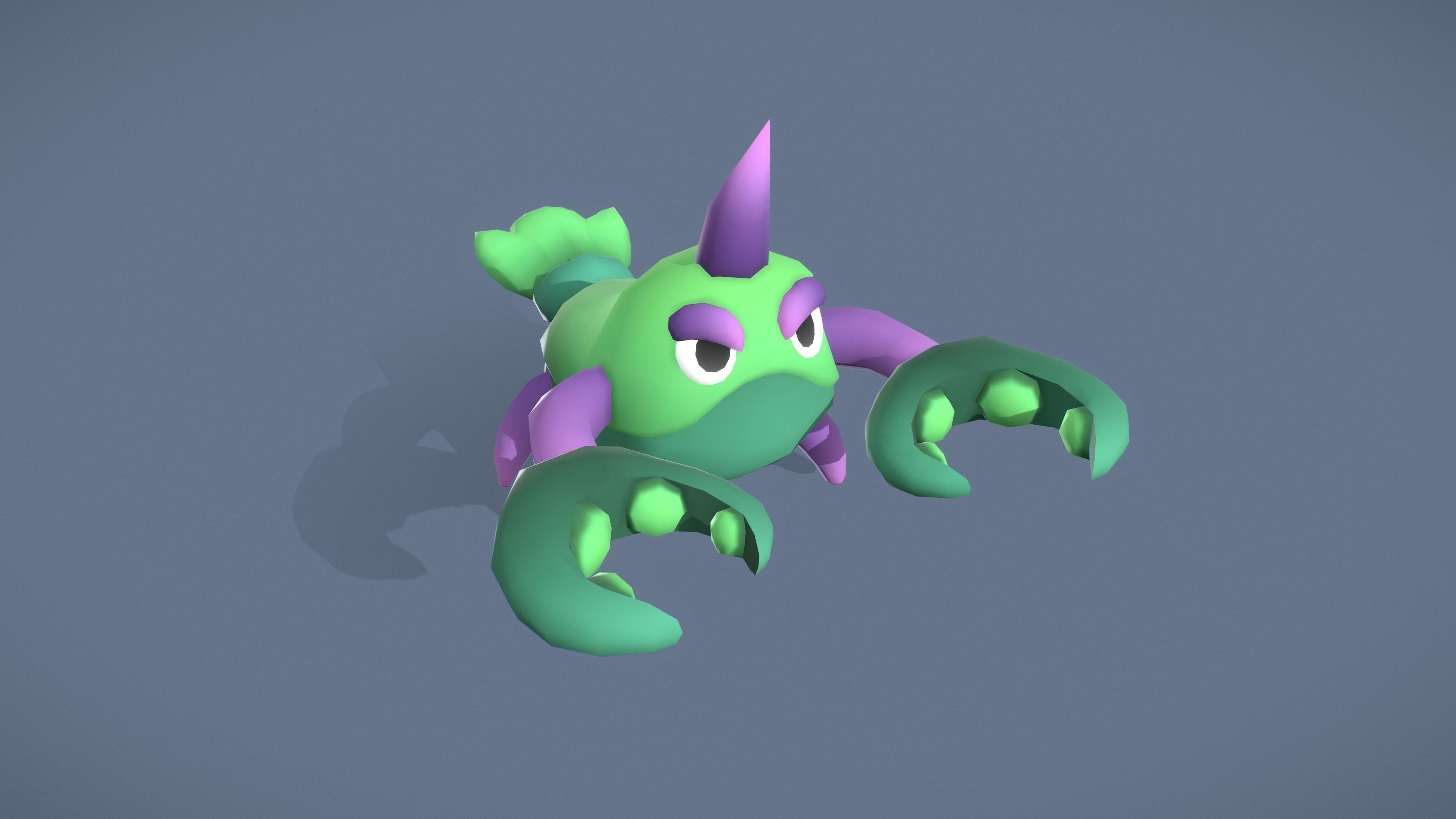 Cartoon Characters - Evolution Crab Warriors Low-poly 3D model_14