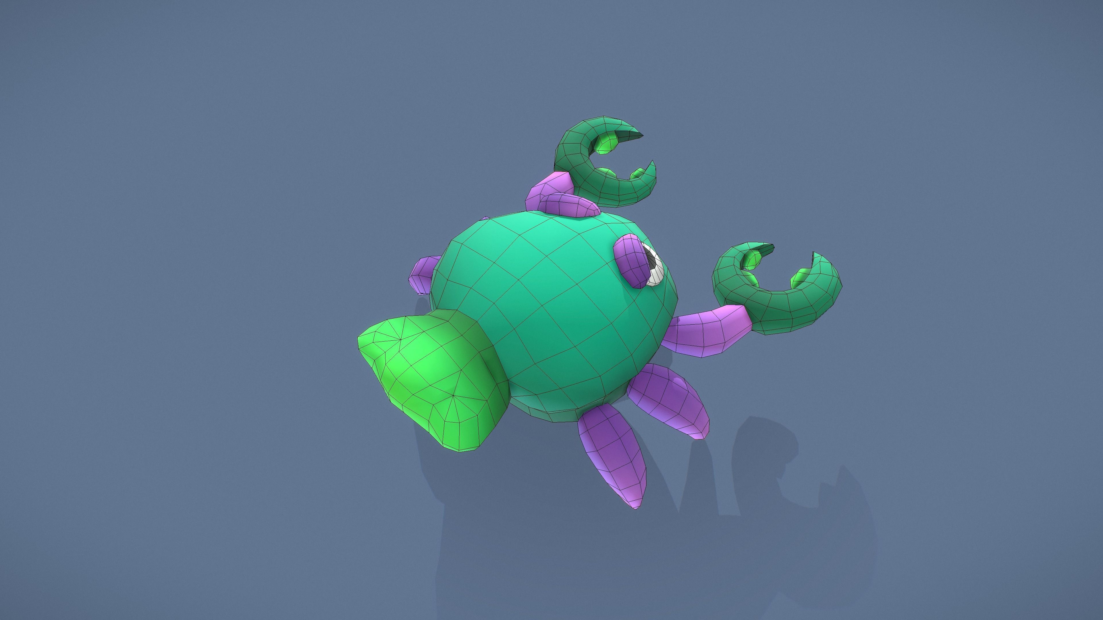 Cartoon Characters - Evolution Crab Warriors Low-poly 3D model_11