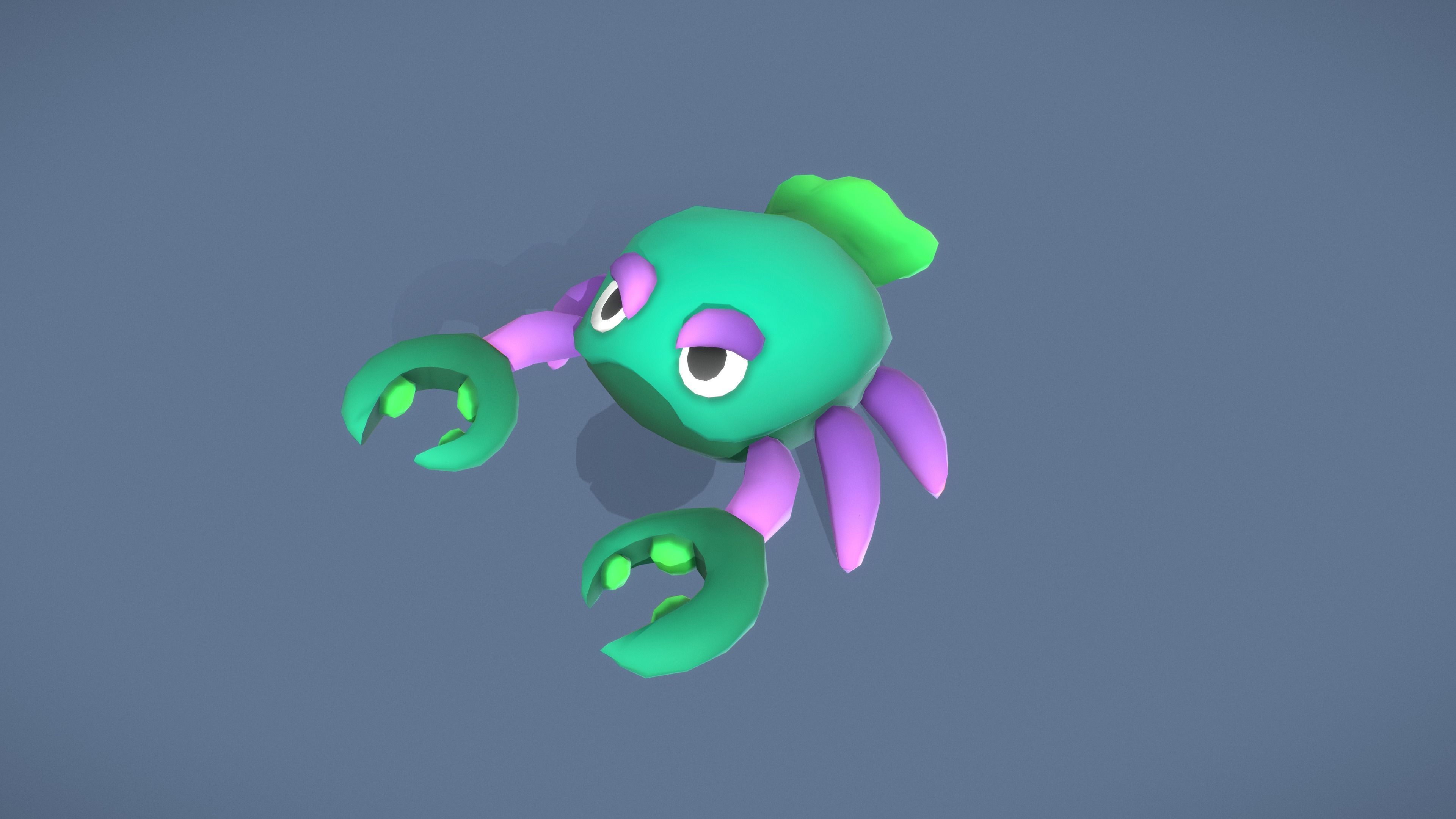 Cartoon Characters - Evolution Crab Warriors Low-poly 3D model_12