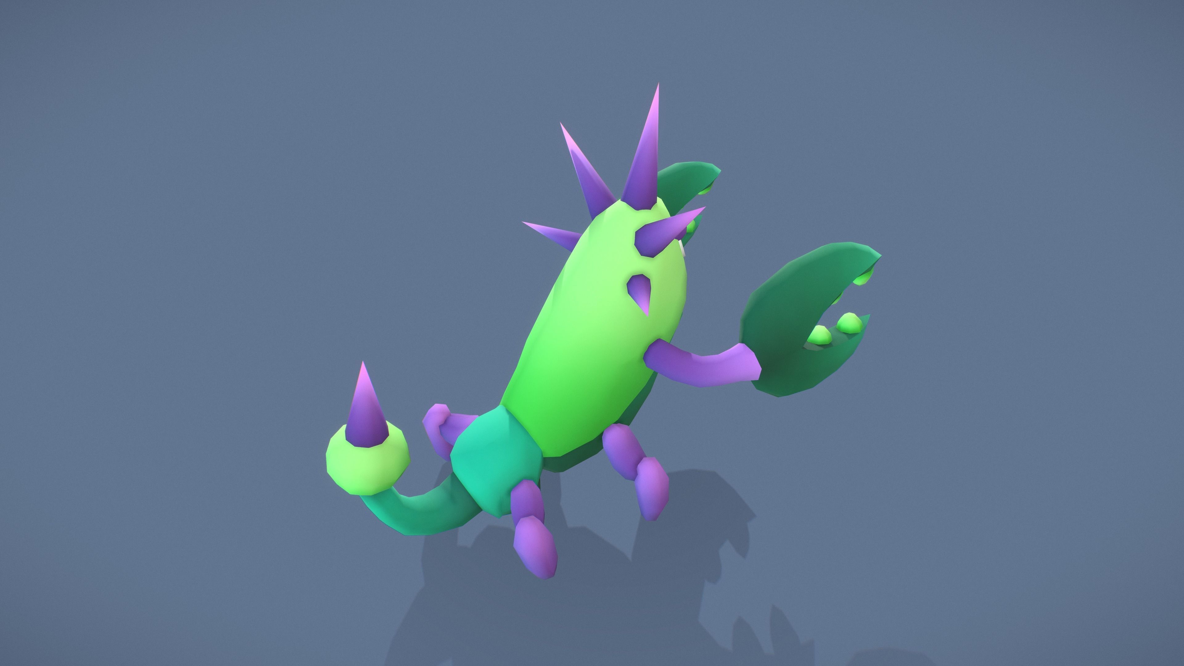 Cartoon Characters - Evolution Crab Warriors Low-poly 3D model_28