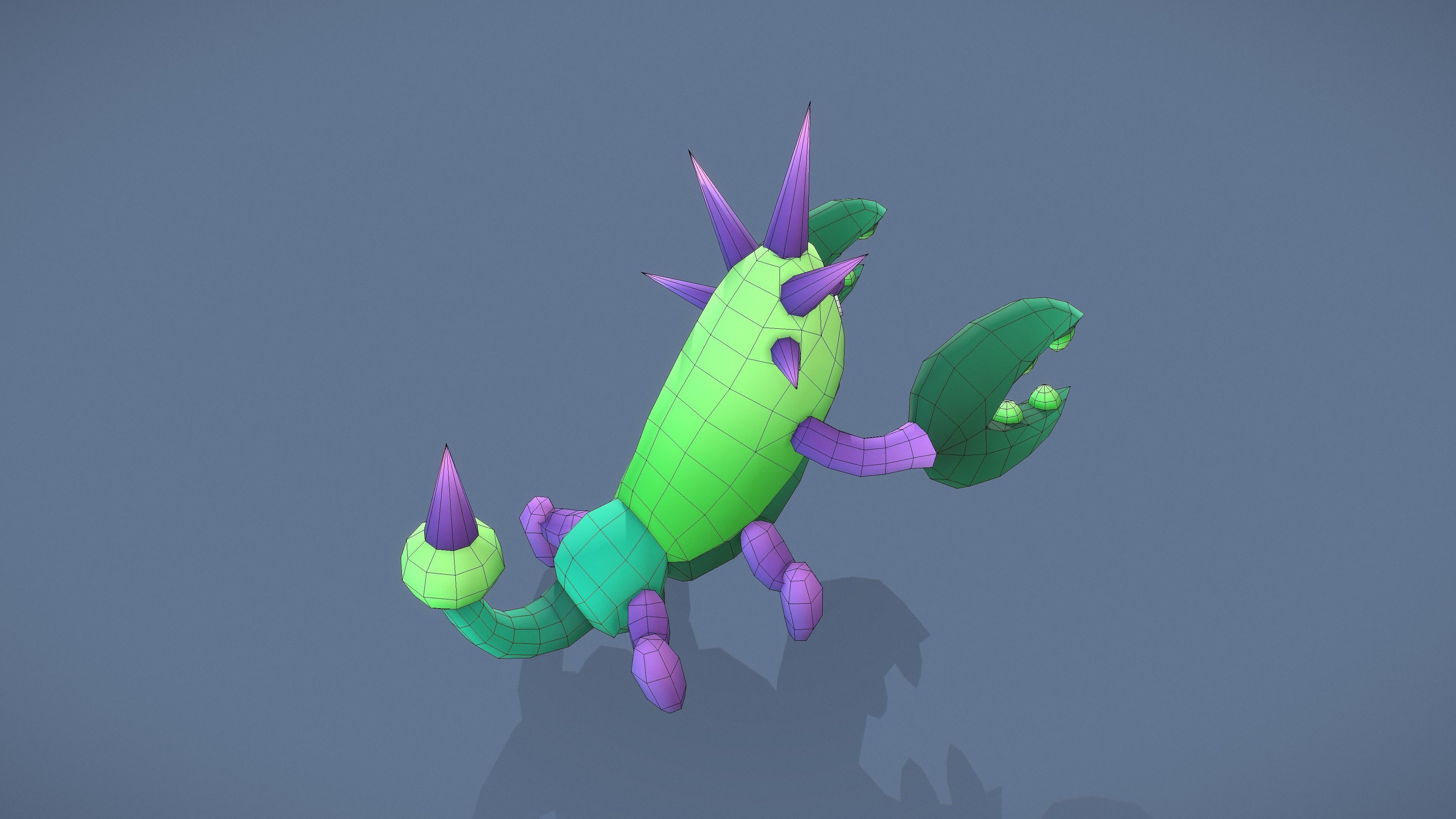 Cartoon Characters - Evolution Crab Warriors Low-poly 3D model_29