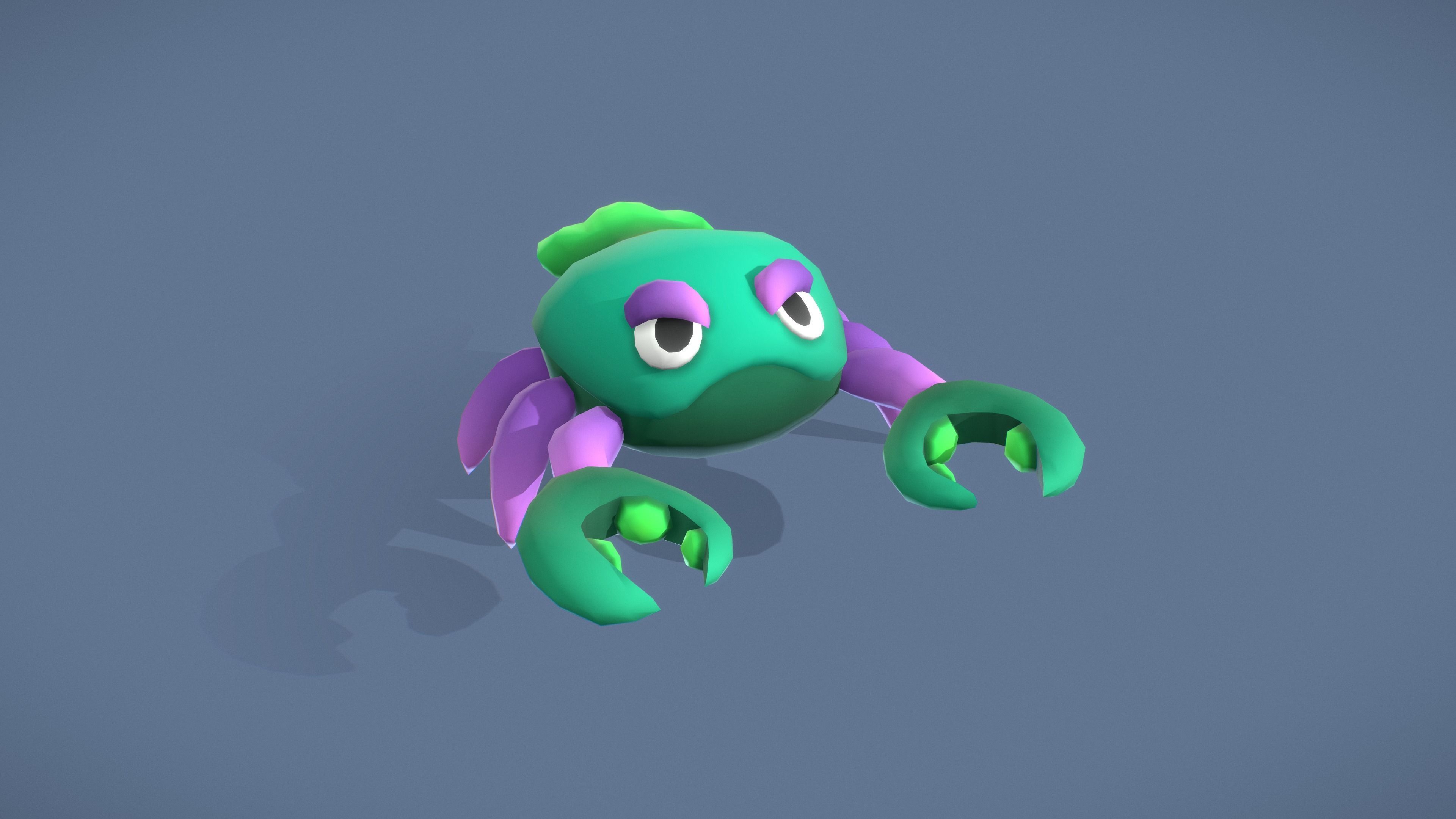 Cartoon Characters - Evolution Crab Warriors Low-poly 3D model_4