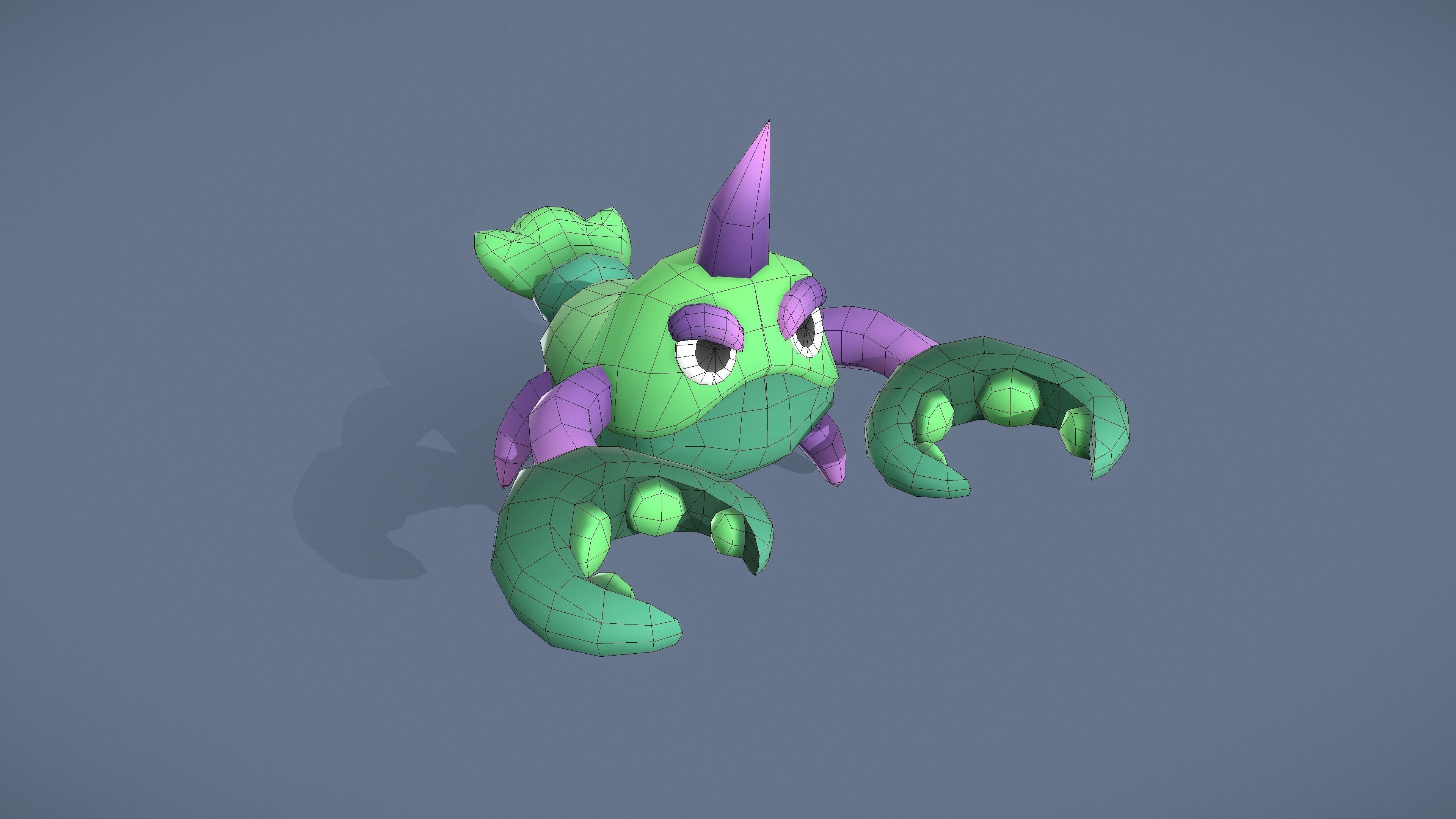 Cartoon Characters - Evolution Crab Warriors Low-poly 3D model_15