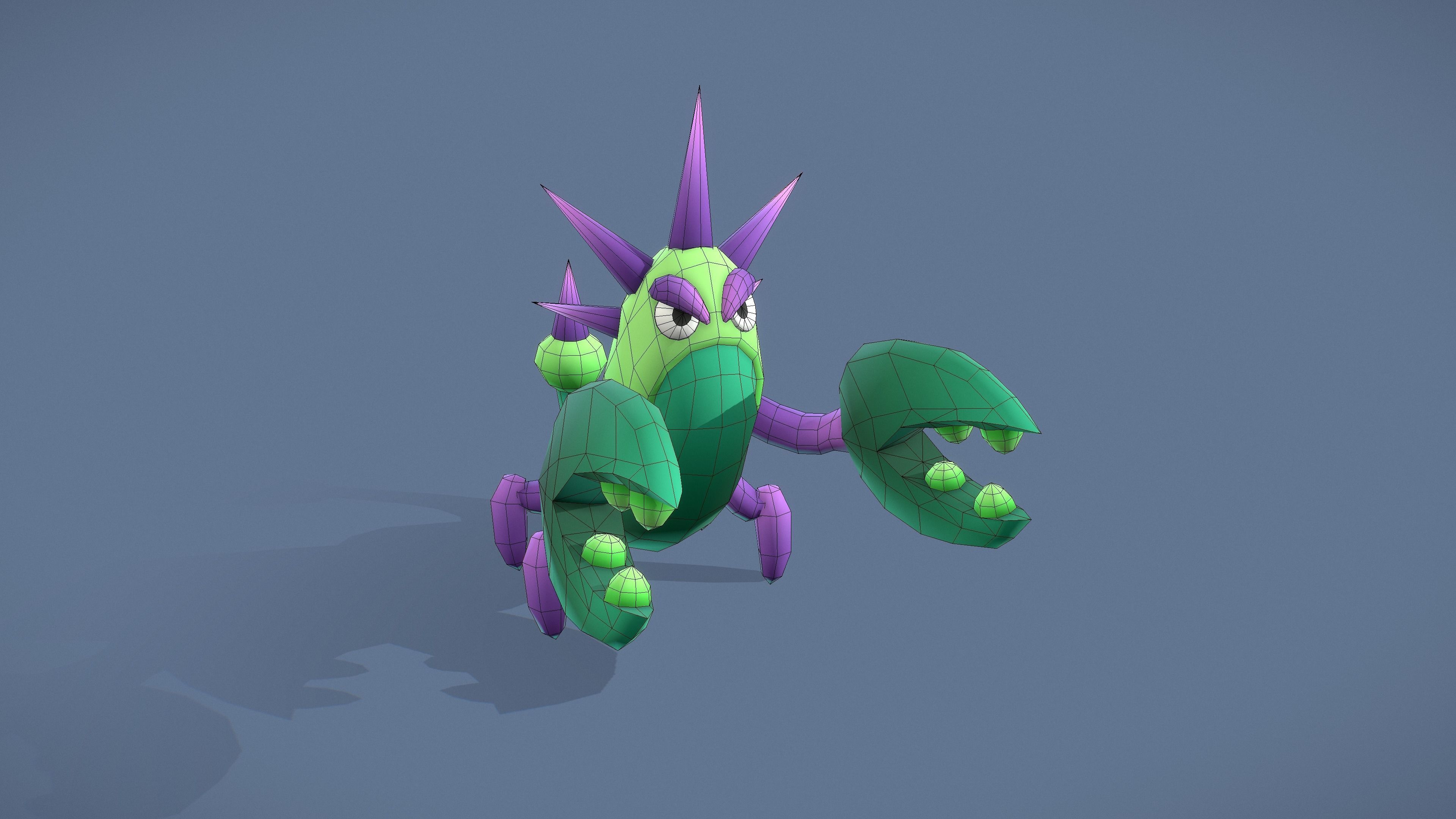 Cartoon Characters - Evolution Crab Warriors Low-poly 3D model_25