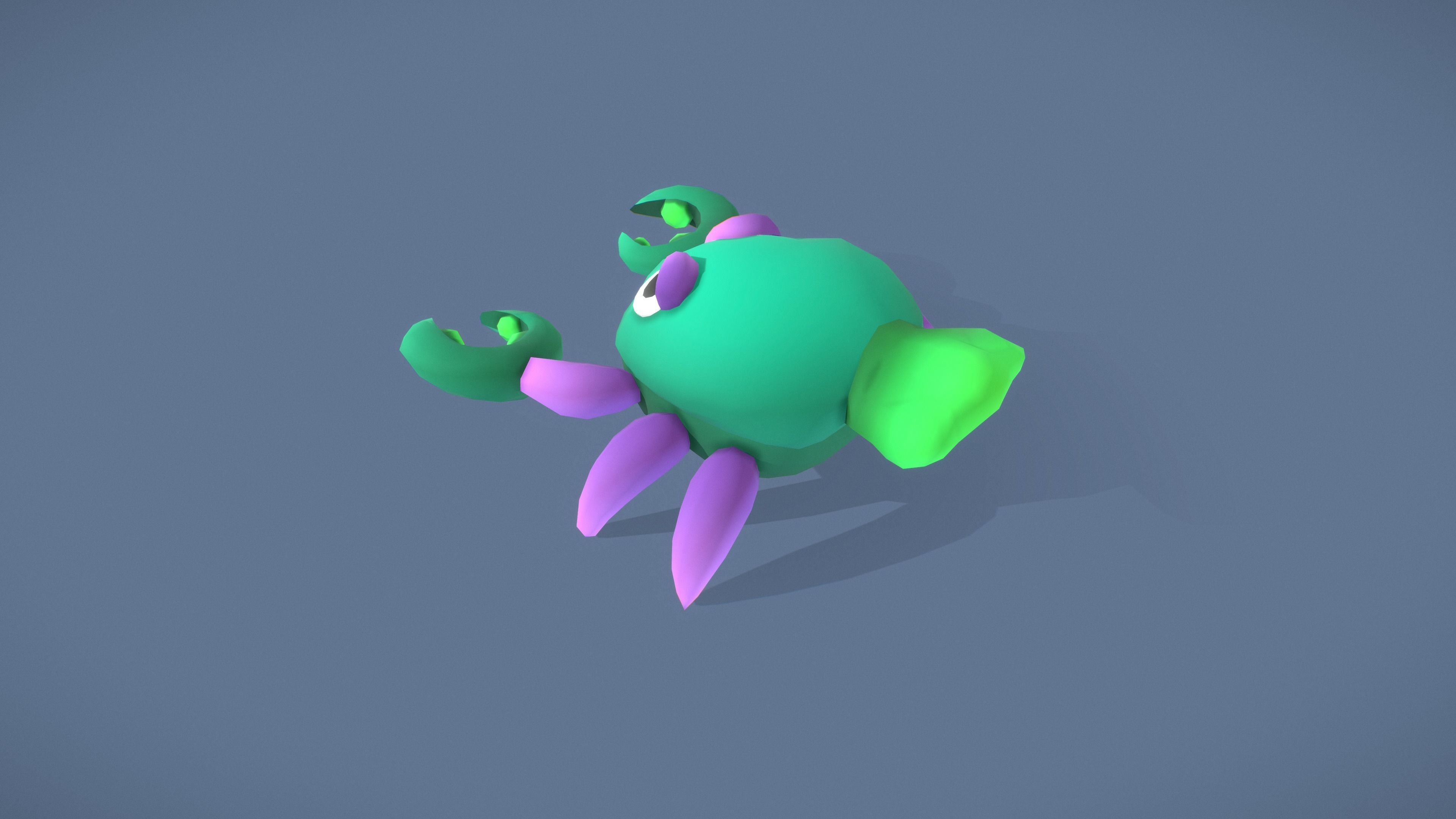 Cartoon Characters - Evolution Crab Warriors Low-poly 3D model_8