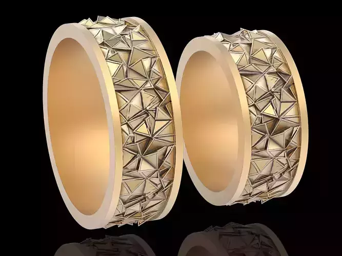 Spiky ring  gold jewelry printable 3D model