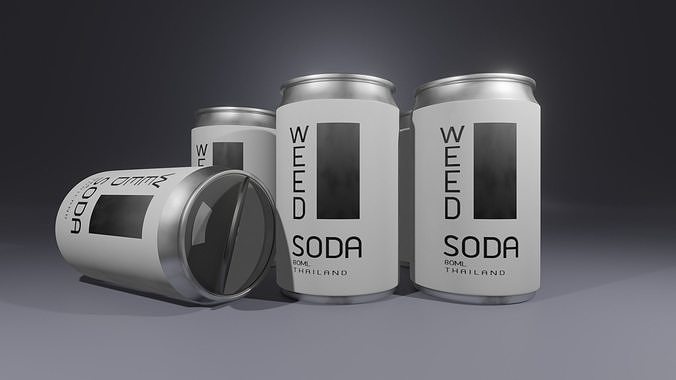 Cannabis soda canned can packaging 80ml 3D model