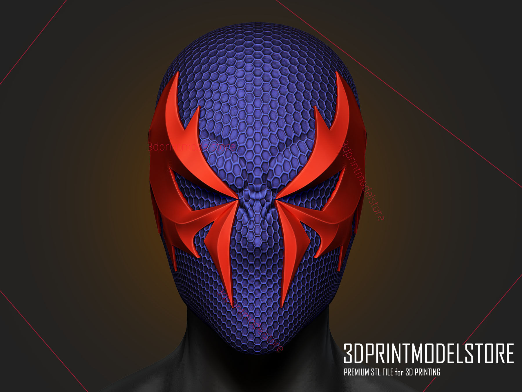 Spiderman 2099 Cosplay Helmet - Marvel Costume Mask 3D print model_1