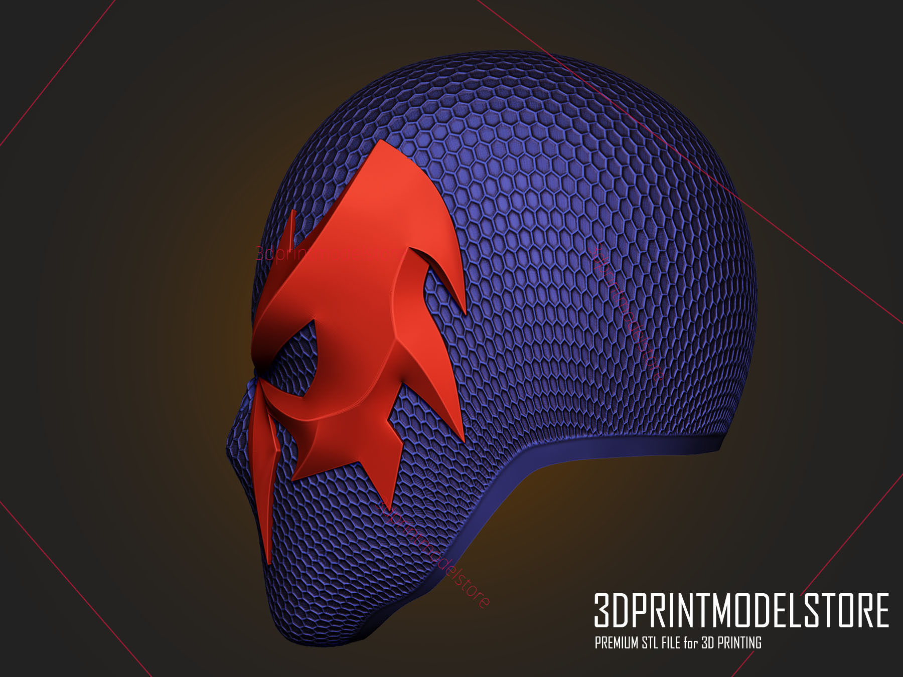 Spiderman 2099 Cosplay Helmet - Marvel Costume Mask 3D print model_5