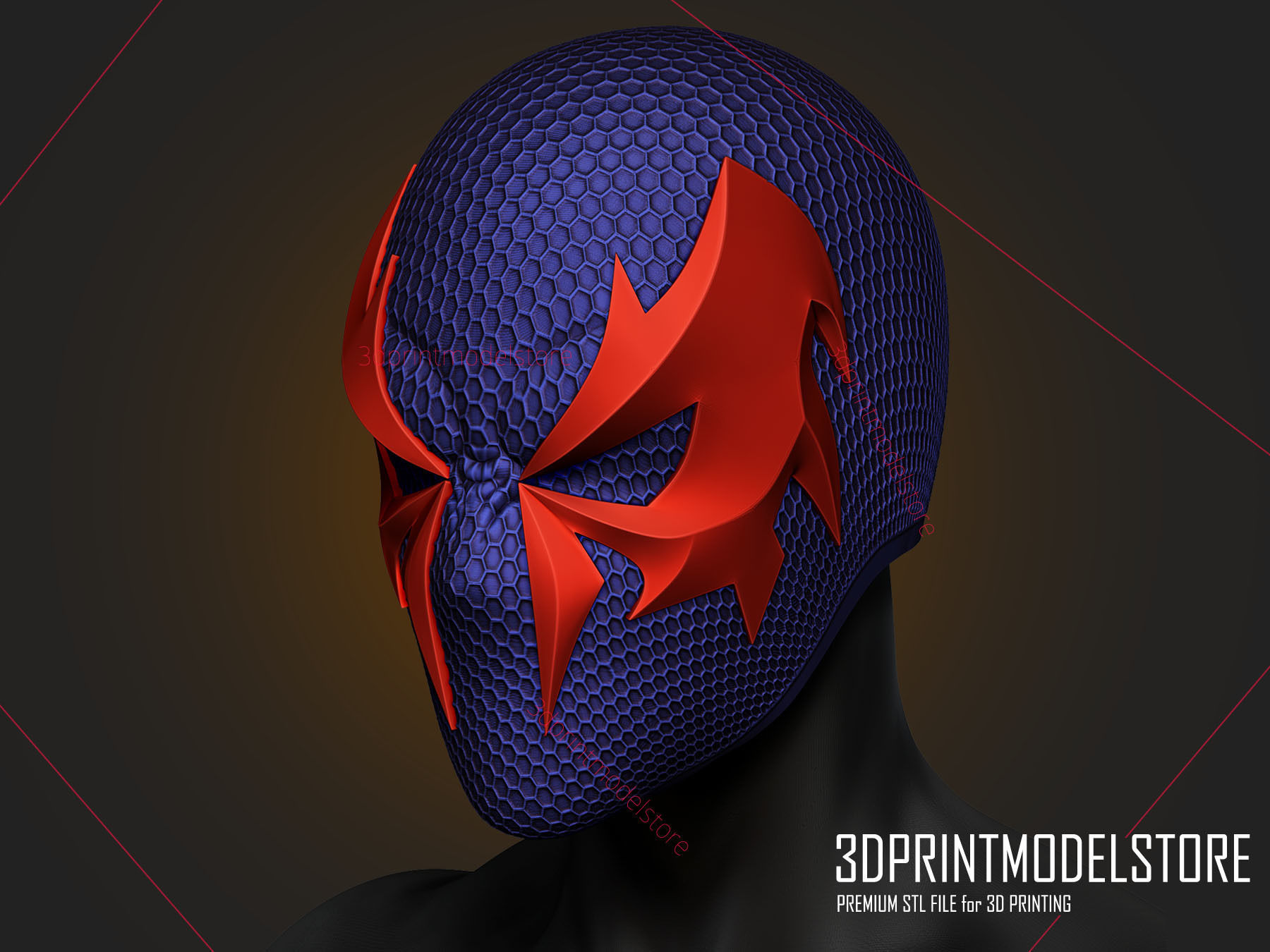 Spiderman 2099 Cosplay Helmet - Marvel Costume Mask 3D print model_2