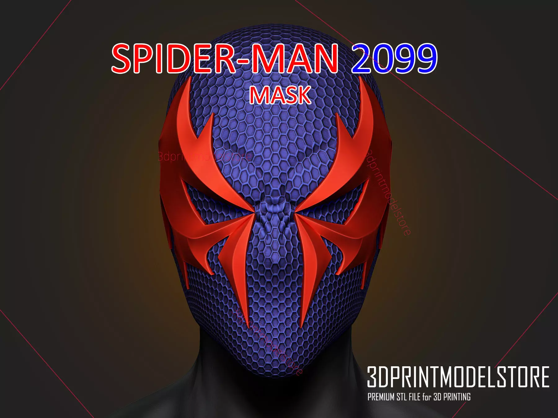 Spiderman 2099 Cosplay Helmet - Marvel Costume Mask 3D print model_0