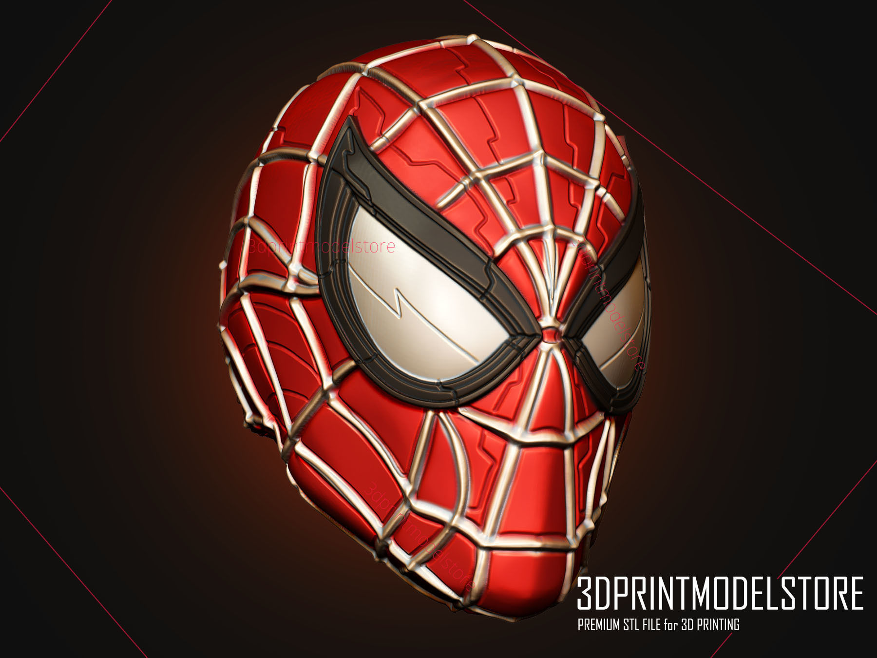 Spiderman Mask - Marvel Cosplay Helmet 3D print model_4