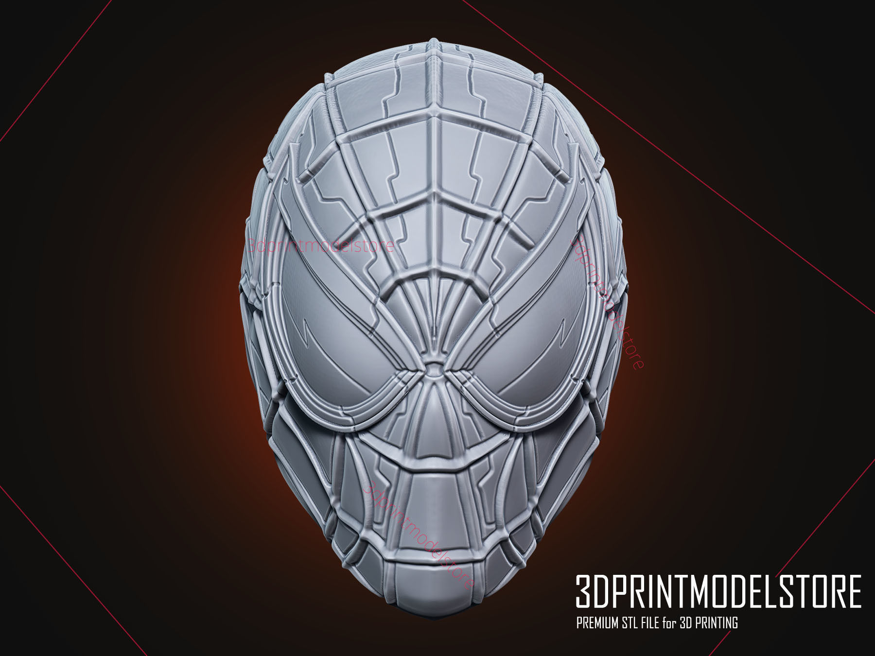 Spiderman Mask - Marvel Cosplay Helmet 3D print model_7