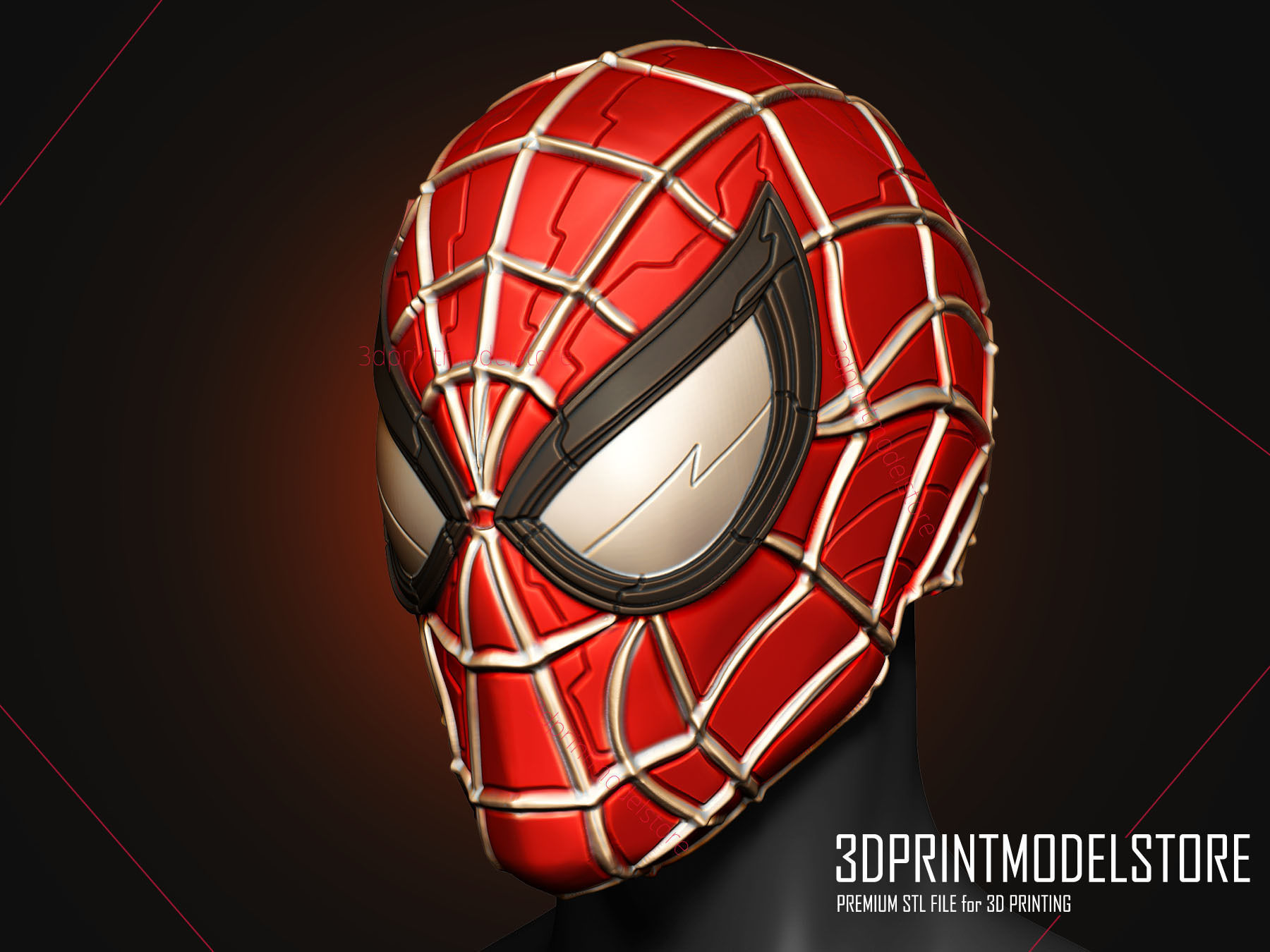 Spiderman Mask - Marvel Cosplay Helmet 3D print model_2