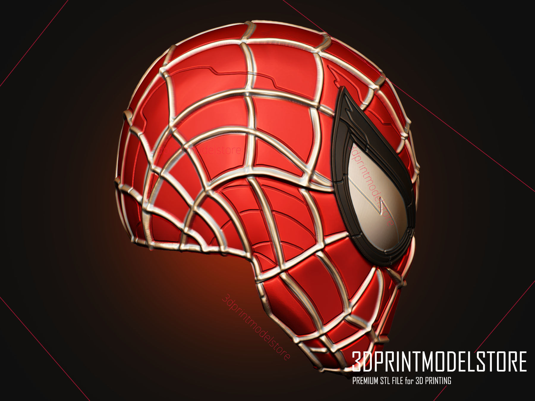 Spiderman Mask - Marvel Cosplay Helmet 3D print model_5