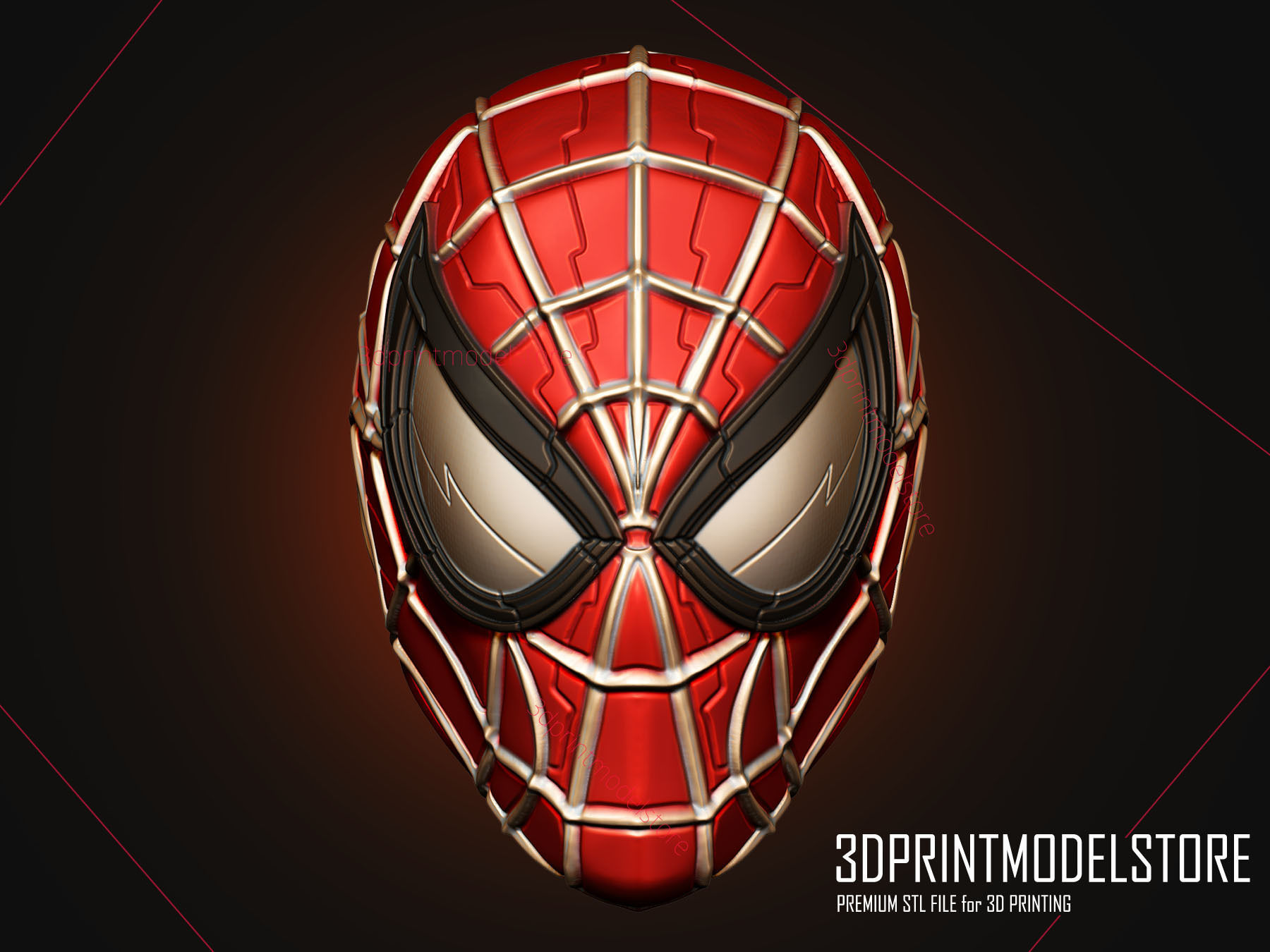 Spiderman Mask - Marvel Cosplay Helmet 3D print model_3