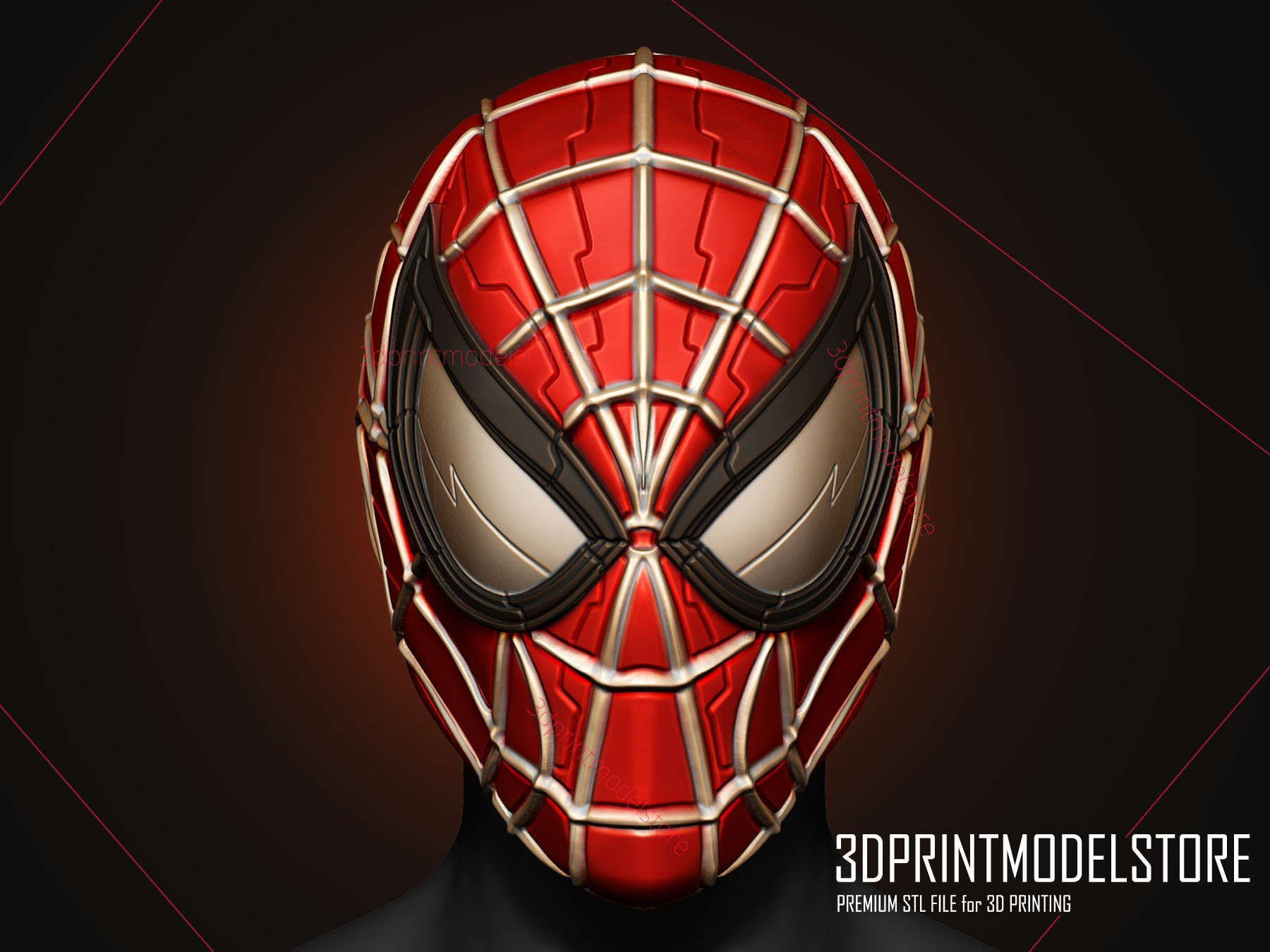 Spiderman Mask - Marvel Cosplay Helmet 3D print model_1