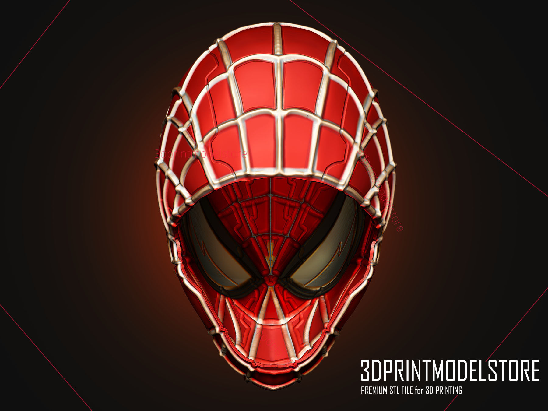 Spiderman Mask - Marvel Cosplay Helmet 3D print model_6