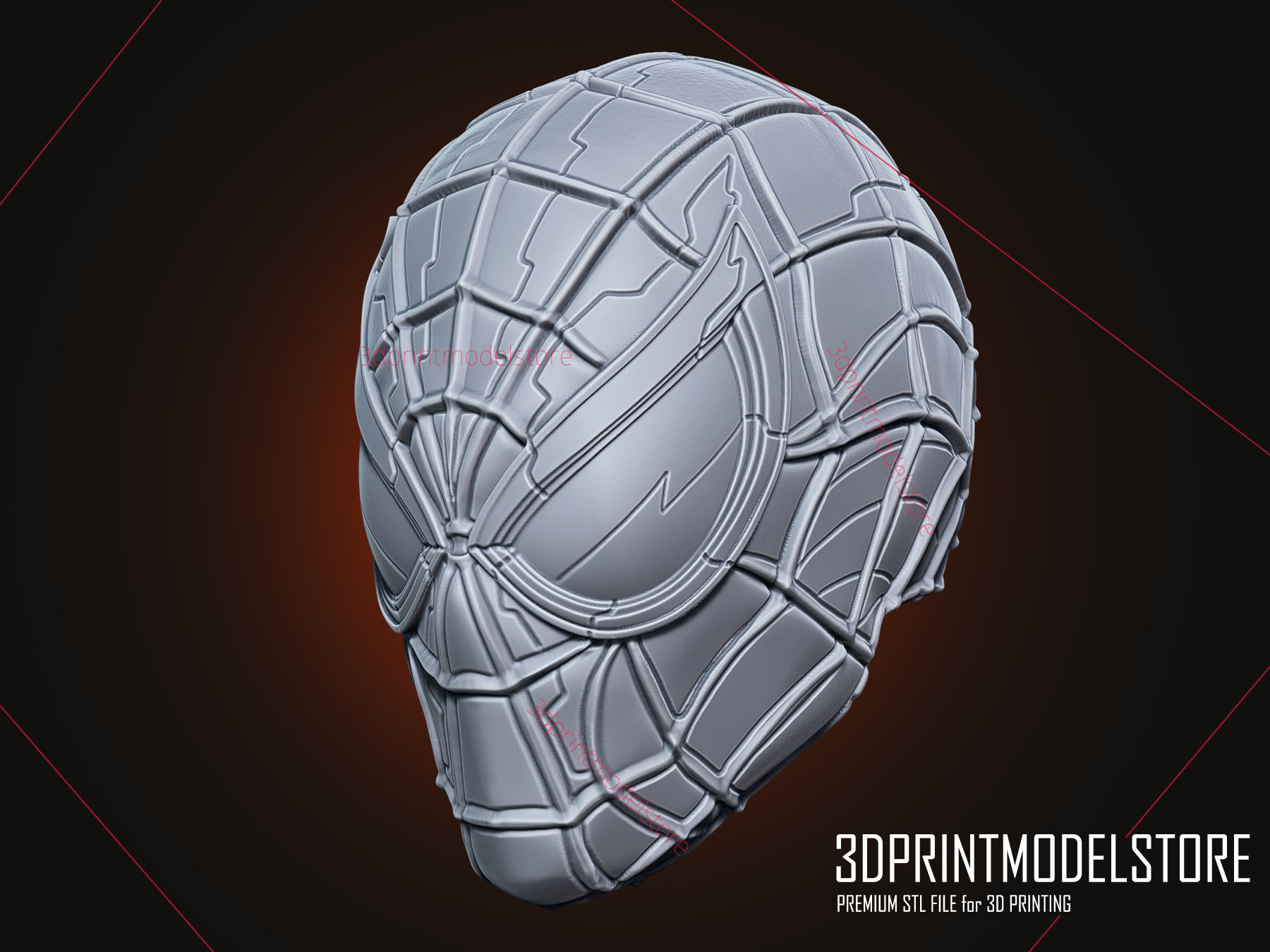 Spiderman Mask - Marvel Cosplay Helmet 3D print model_8
