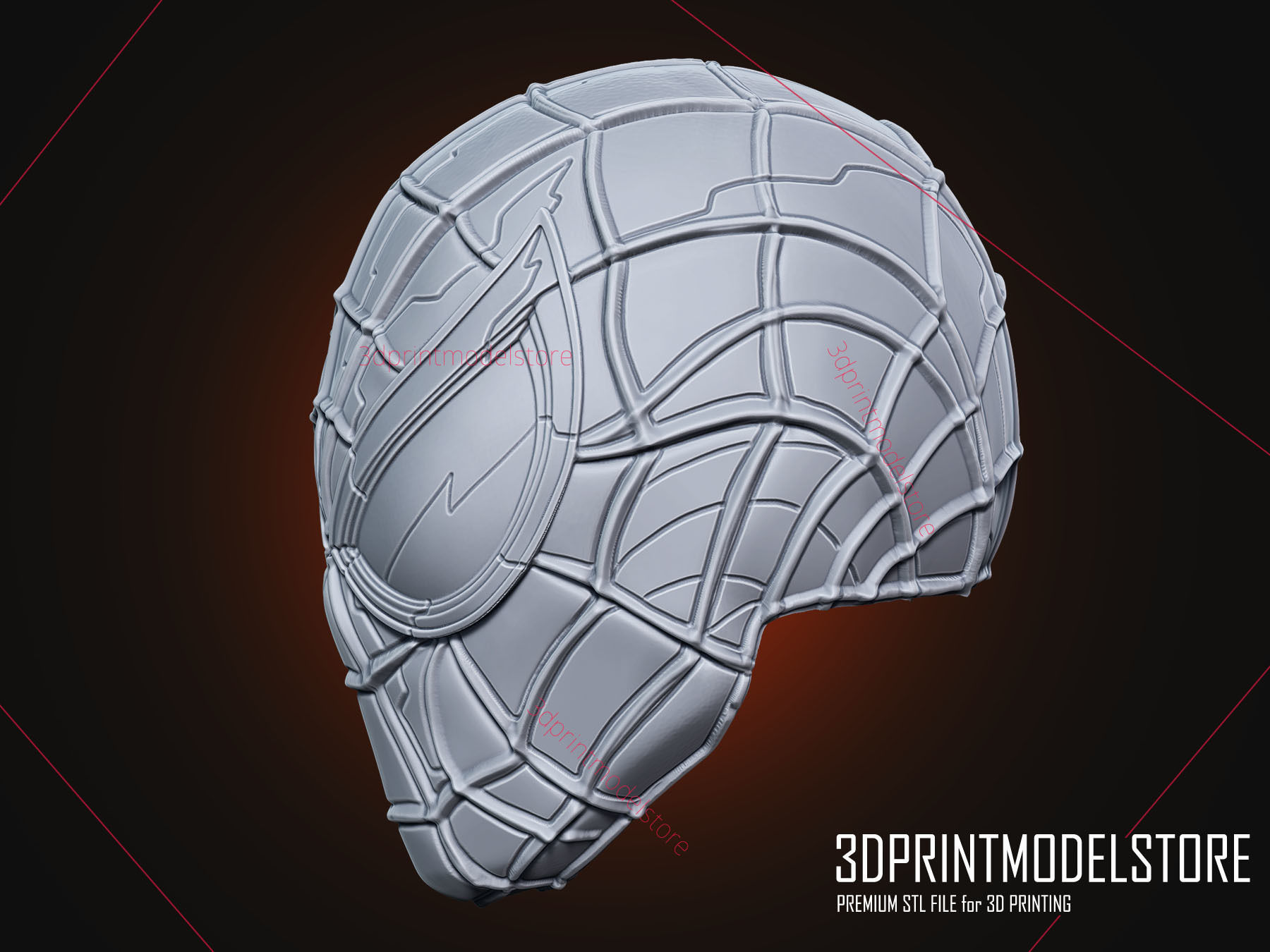 Spiderman Mask - Marvel Cosplay Helmet 3D print model_9