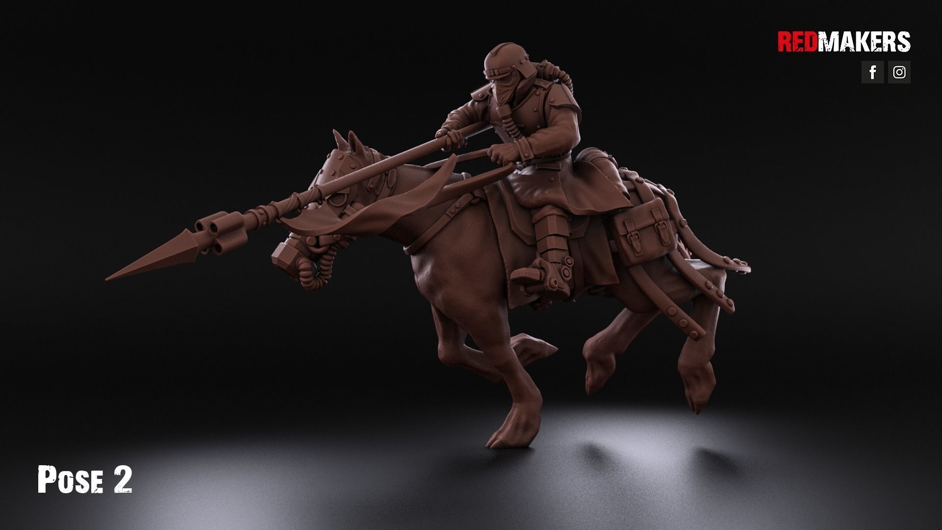 Death Division - Cavalry of the Imperial Force - Dynamic poses 3D print model_15