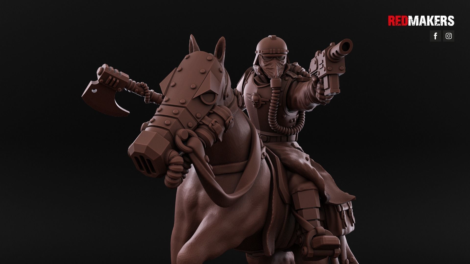 Death Division - Cavalry of the Imperial Force - Dynamic poses 3D print model_5