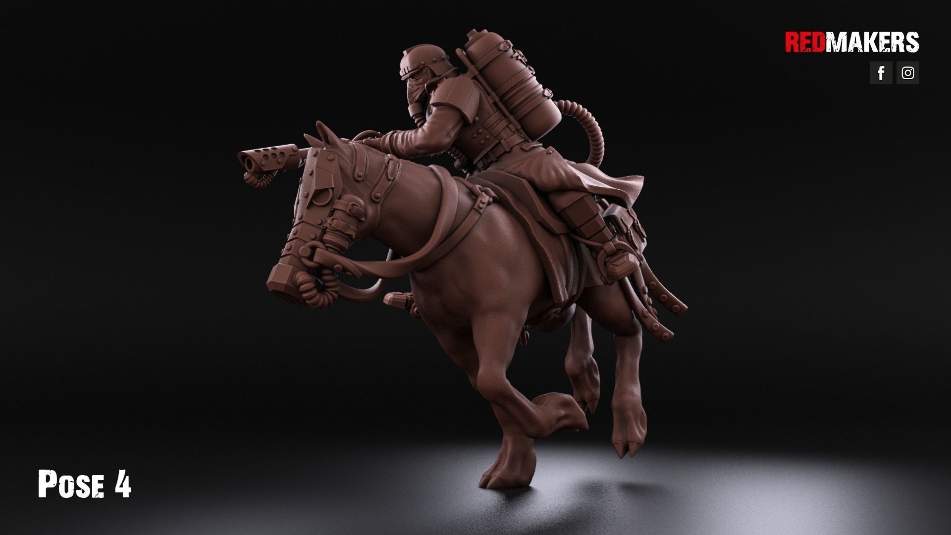 Death Division - Cavalry of the Imperial Force - Dynamic poses 3D print model_24
