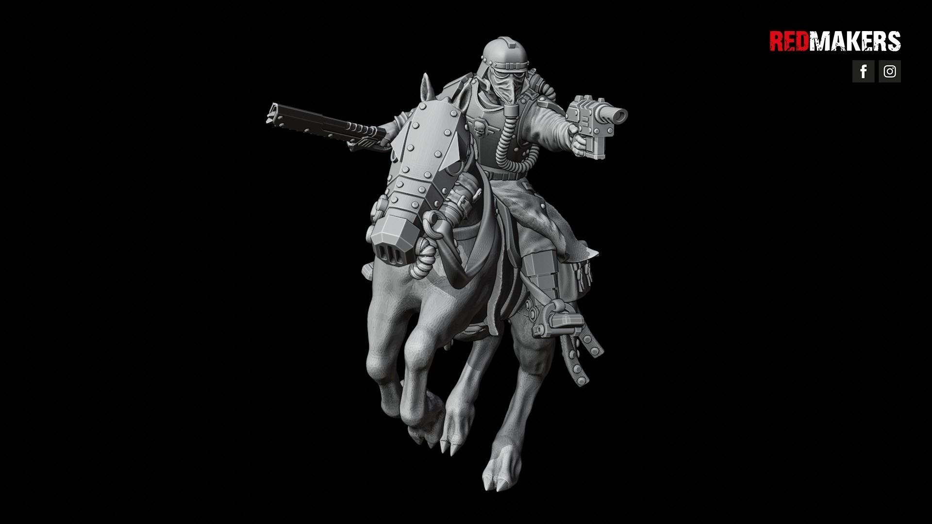 Death Division - Cavalry of the Imperial Force - Dynamic poses 3D print model_44