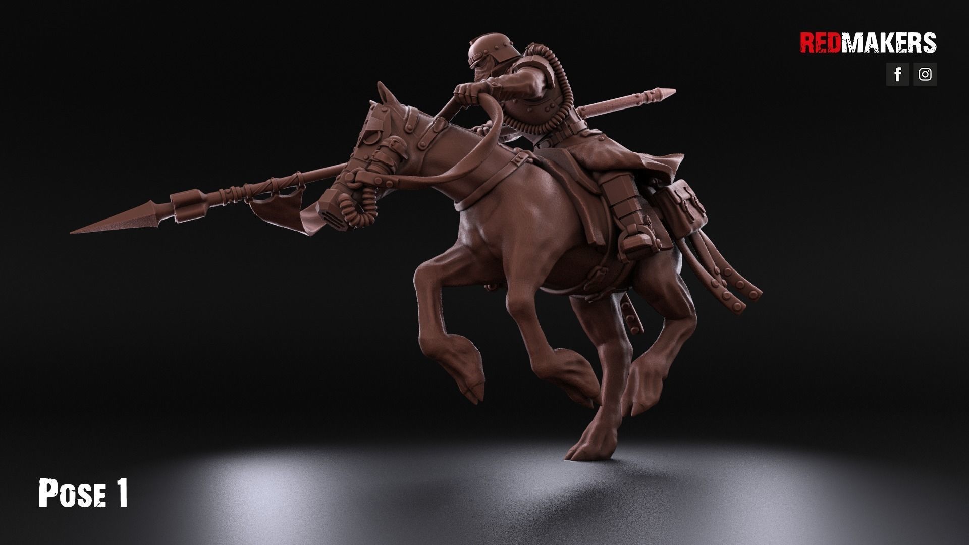 Death Division - Cavalry of the Imperial Force - Dynamic poses 3D print model_11
