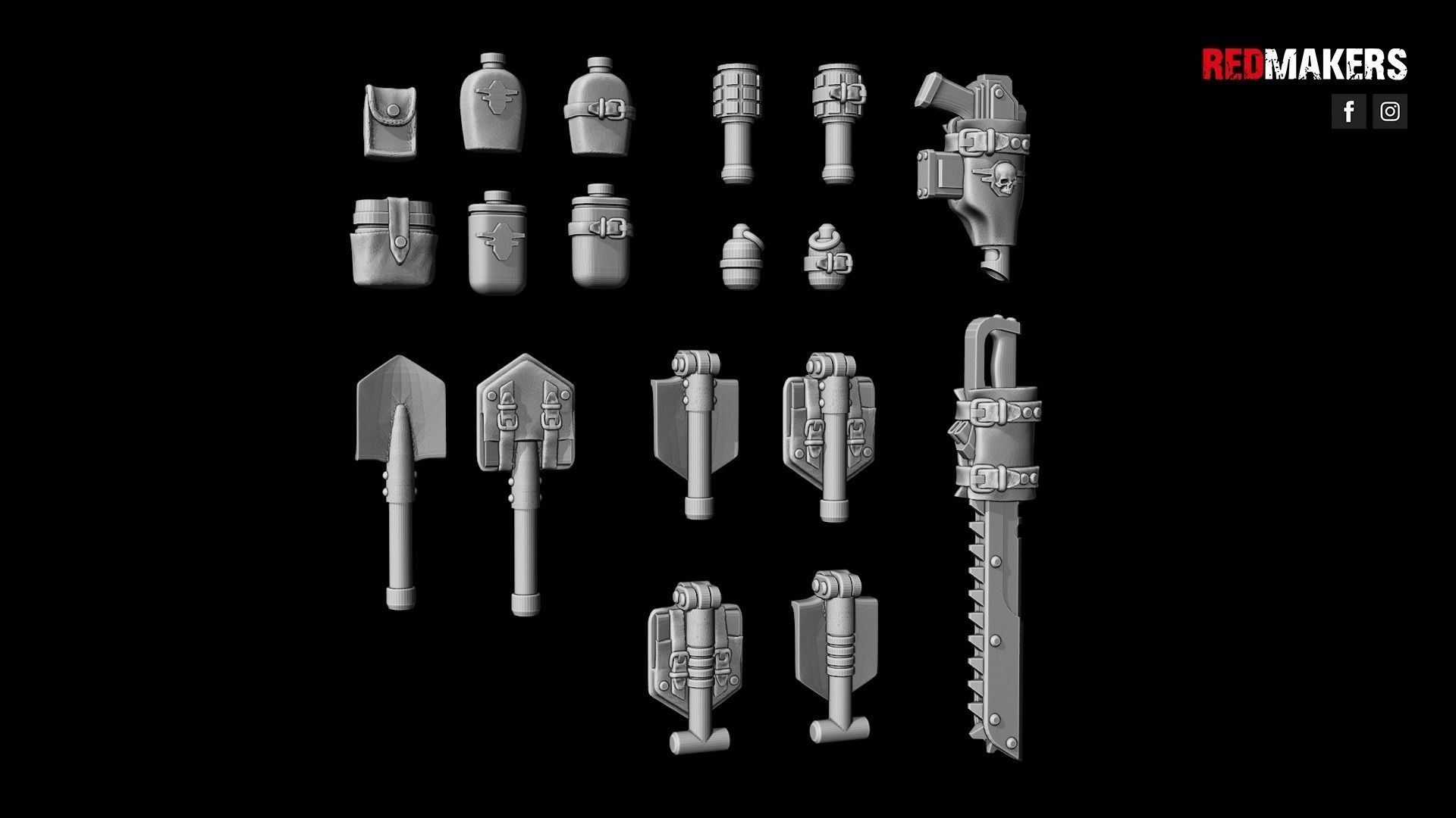 Death Division - Cavalry of the Imperial Force - Dynamic poses 3D print model_47