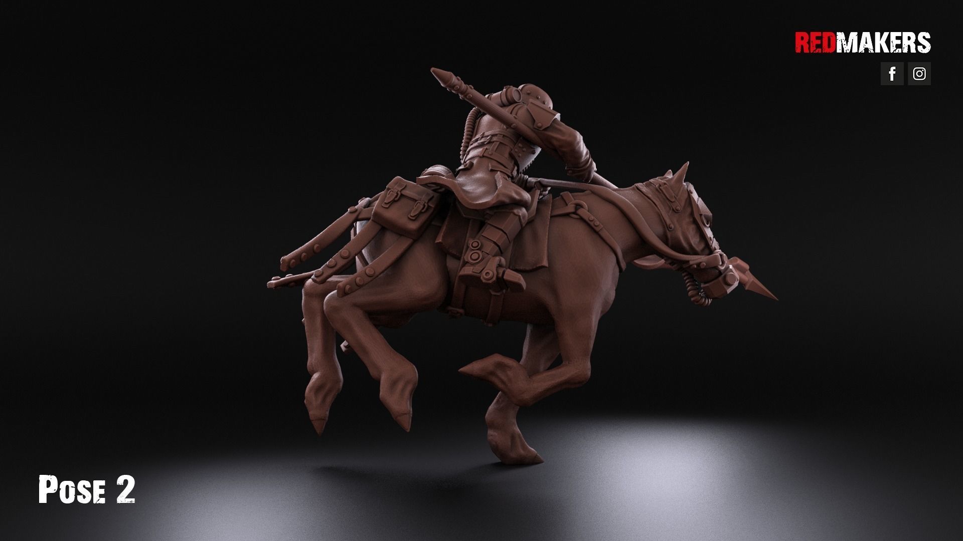 Death Division - Cavalry of the Imperial Force - Dynamic poses 3D print model_14
