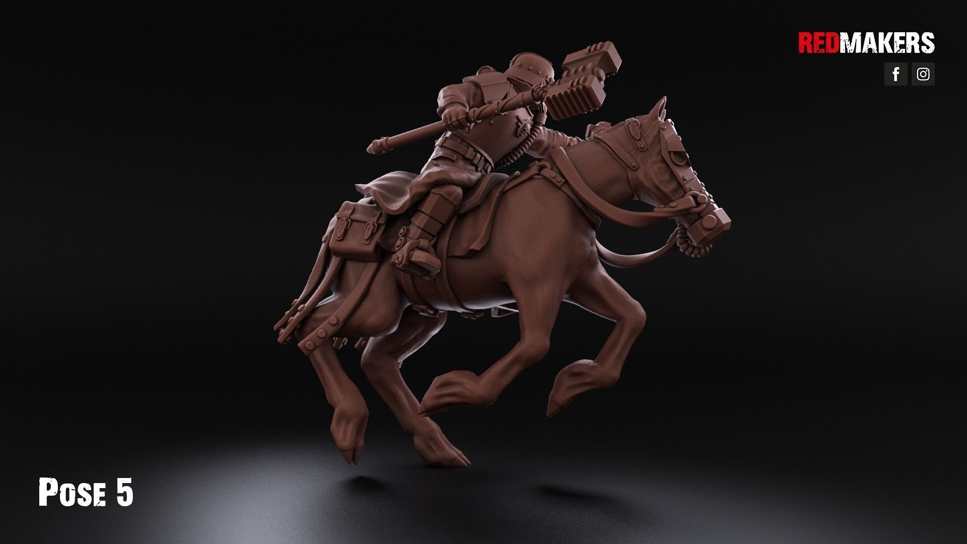 Death Division - Cavalry of the Imperial Force - Dynamic poses 3D print model_29