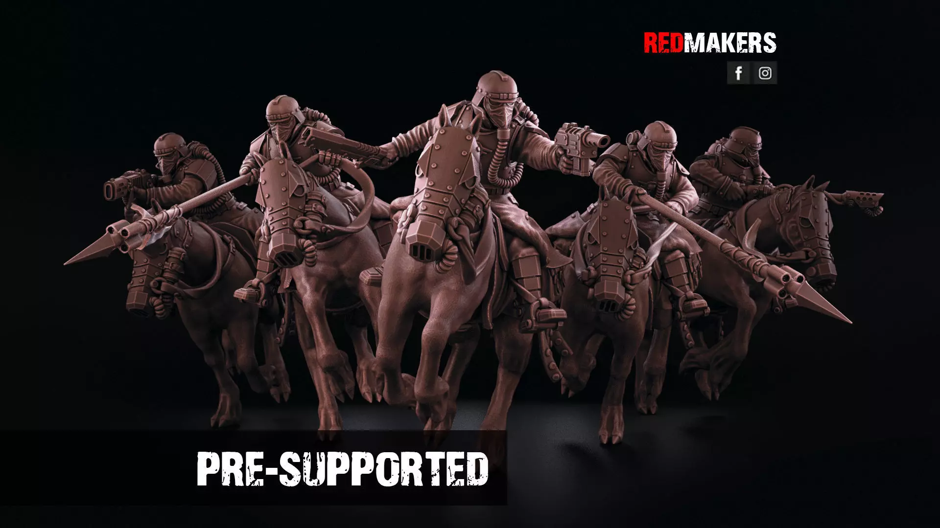 Death Division - Cavalry of the Imperial Force - Dynamic poses 3D print model_0