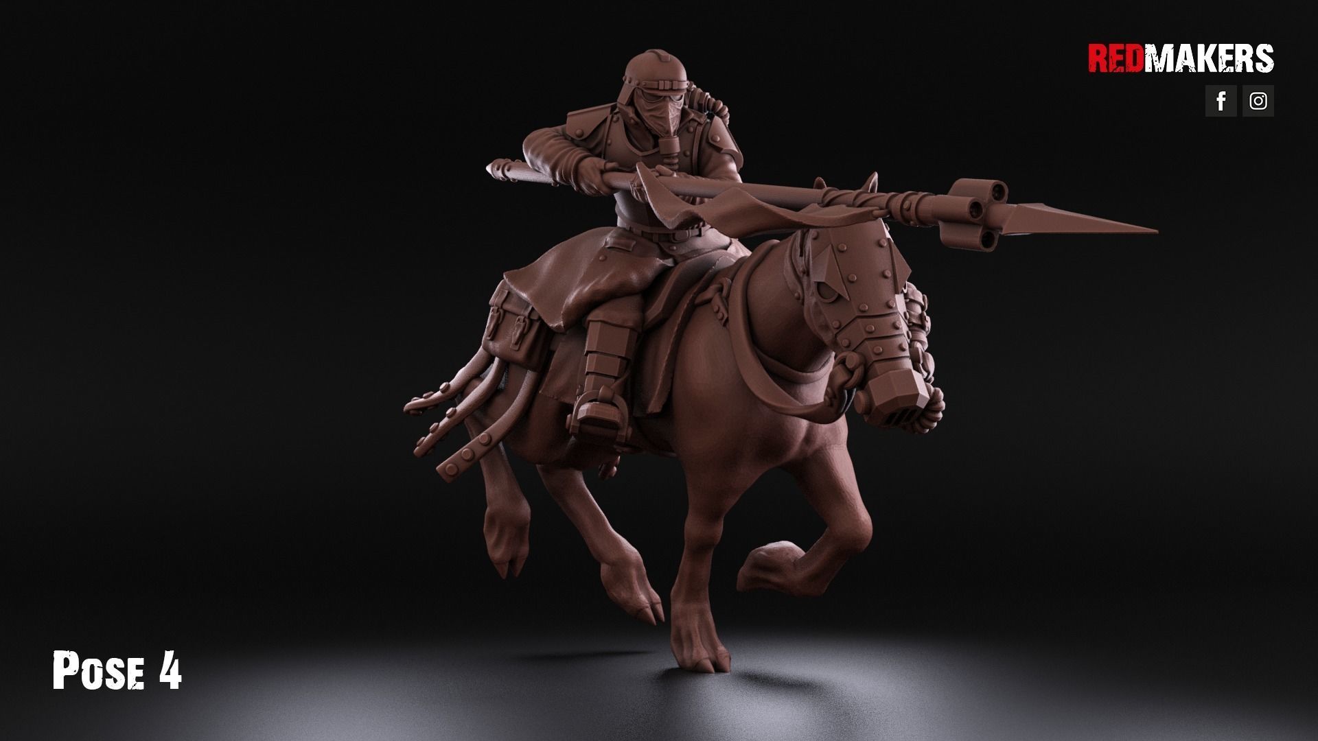 Death Division - Cavalry of the Imperial Force - Dynamic poses 3D print model_21