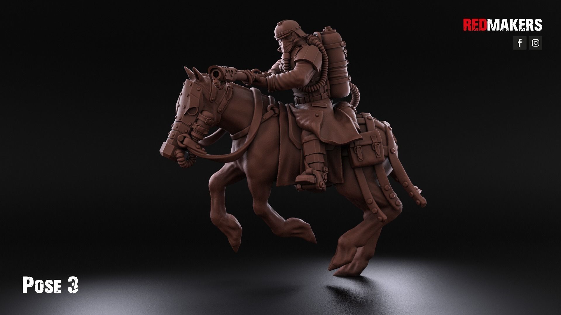 Death Division - Cavalry of the Imperial Force - Dynamic poses 3D print model_18