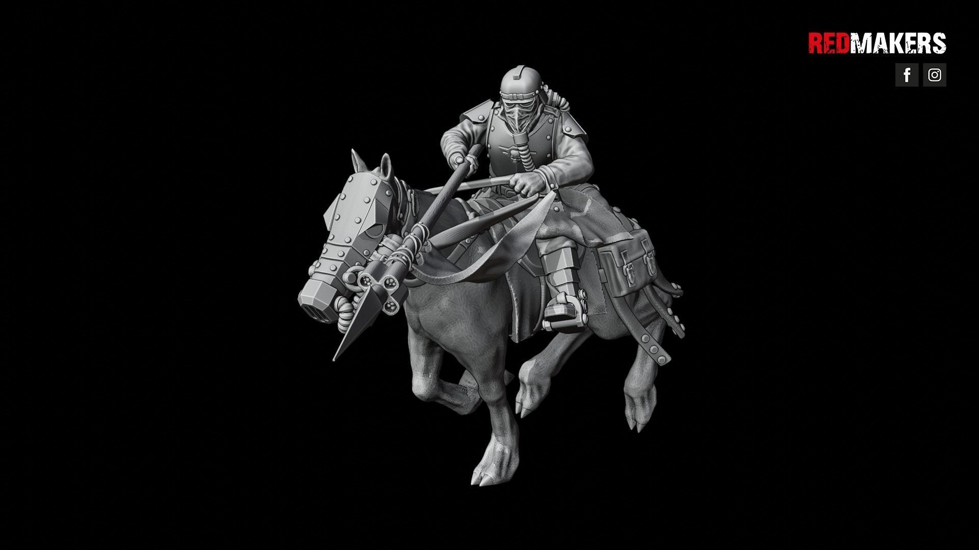 Death Division - Cavalry of the Imperial Force - Dynamic poses 3D print model_35