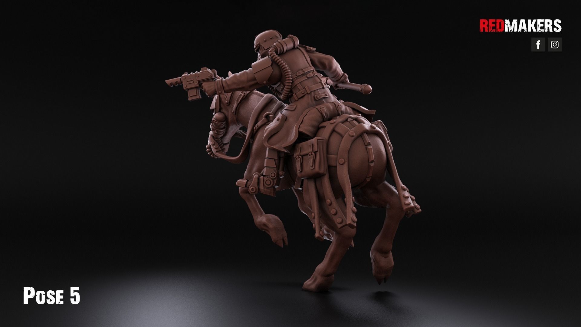 Death Division - Cavalry of the Imperial Force - Dynamic poses 3D print model_30