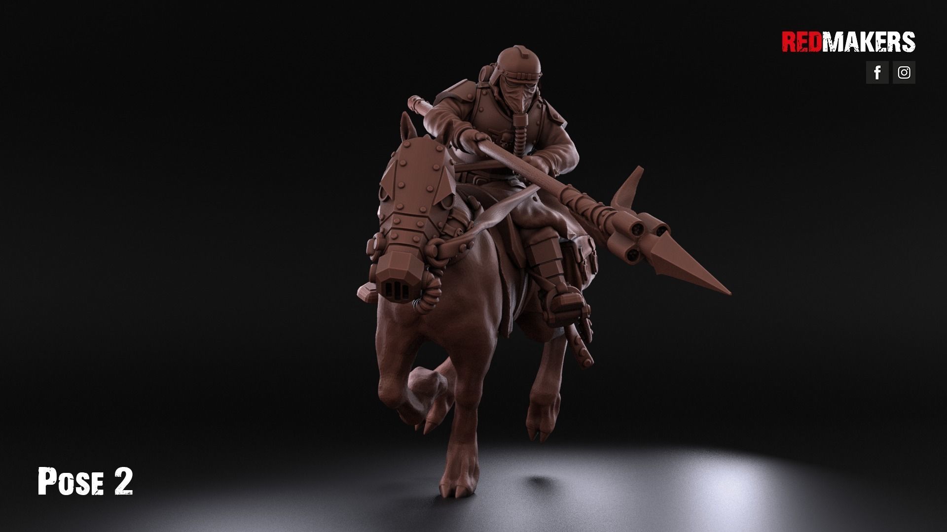 Death Division - Cavalry of the Imperial Force - Dynamic poses 3D print model_13