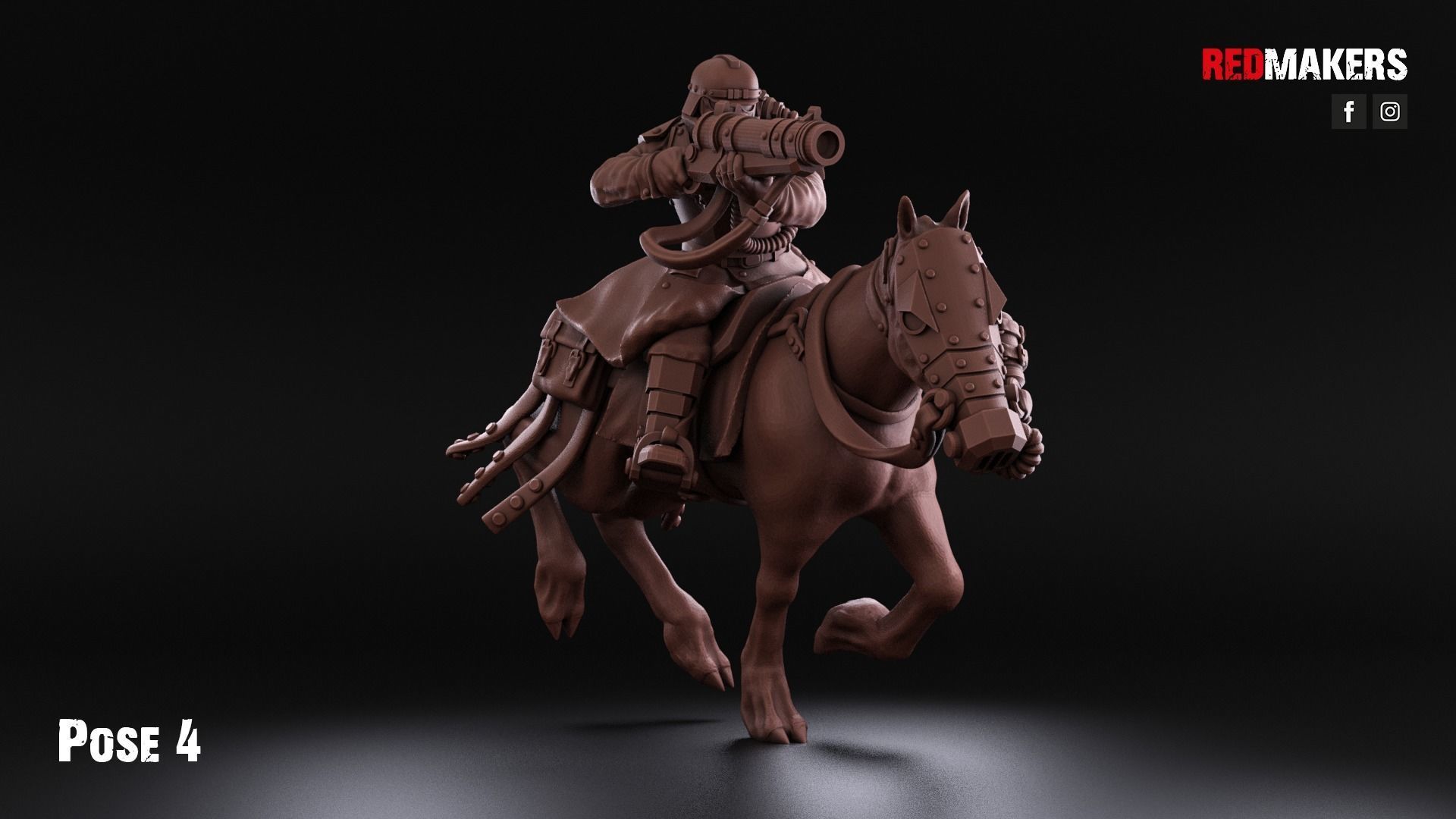 Death Division - Cavalry of the Imperial Force - Dynamic poses 3D print model_22