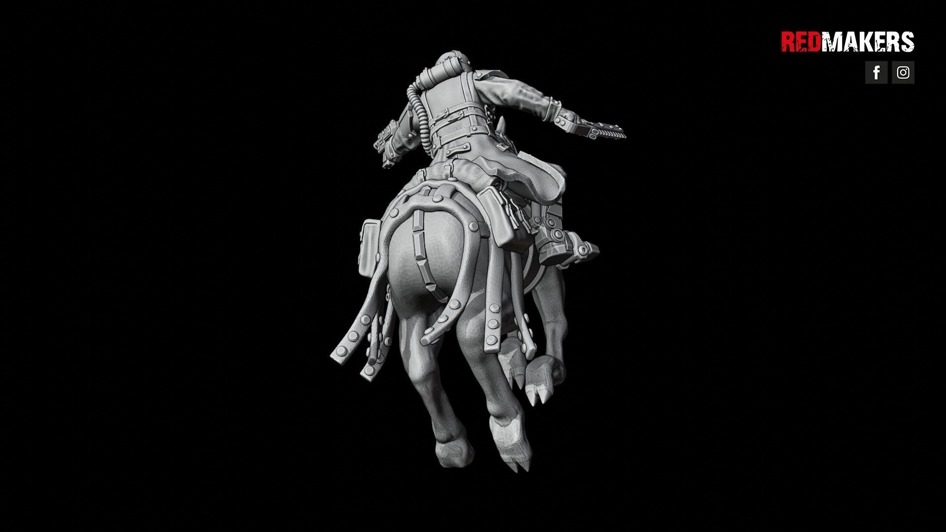 Death Division - Cavalry of the Imperial Force - Dynamic poses 3D print model_45