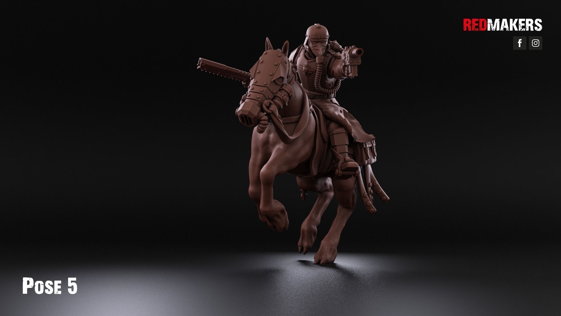 Death Division - Cavalry of the Imperial Force - Dynamic poses 3D print model_27