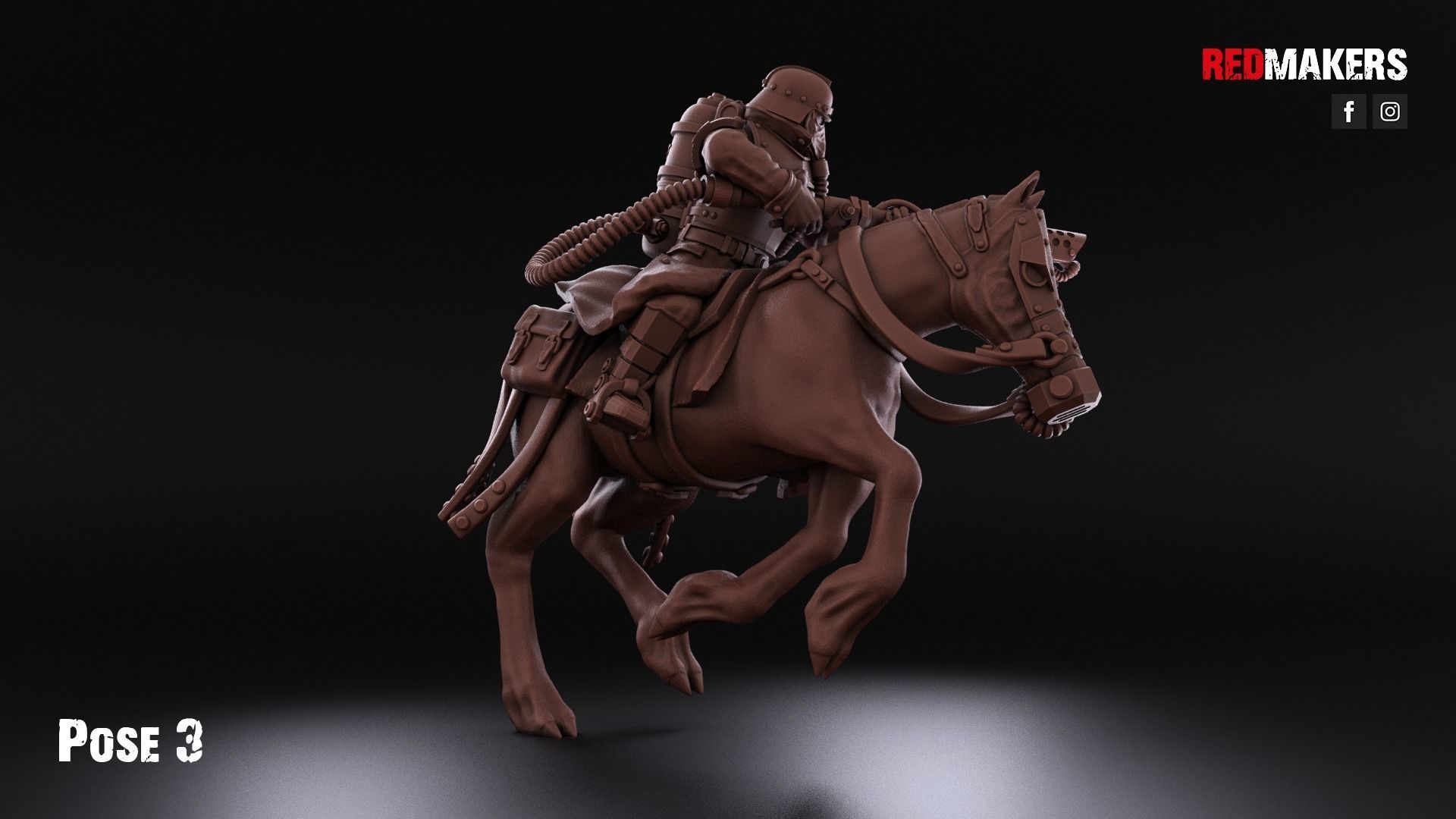 Death Division - Cavalry of the Imperial Force - Dynamic poses 3D print model_19