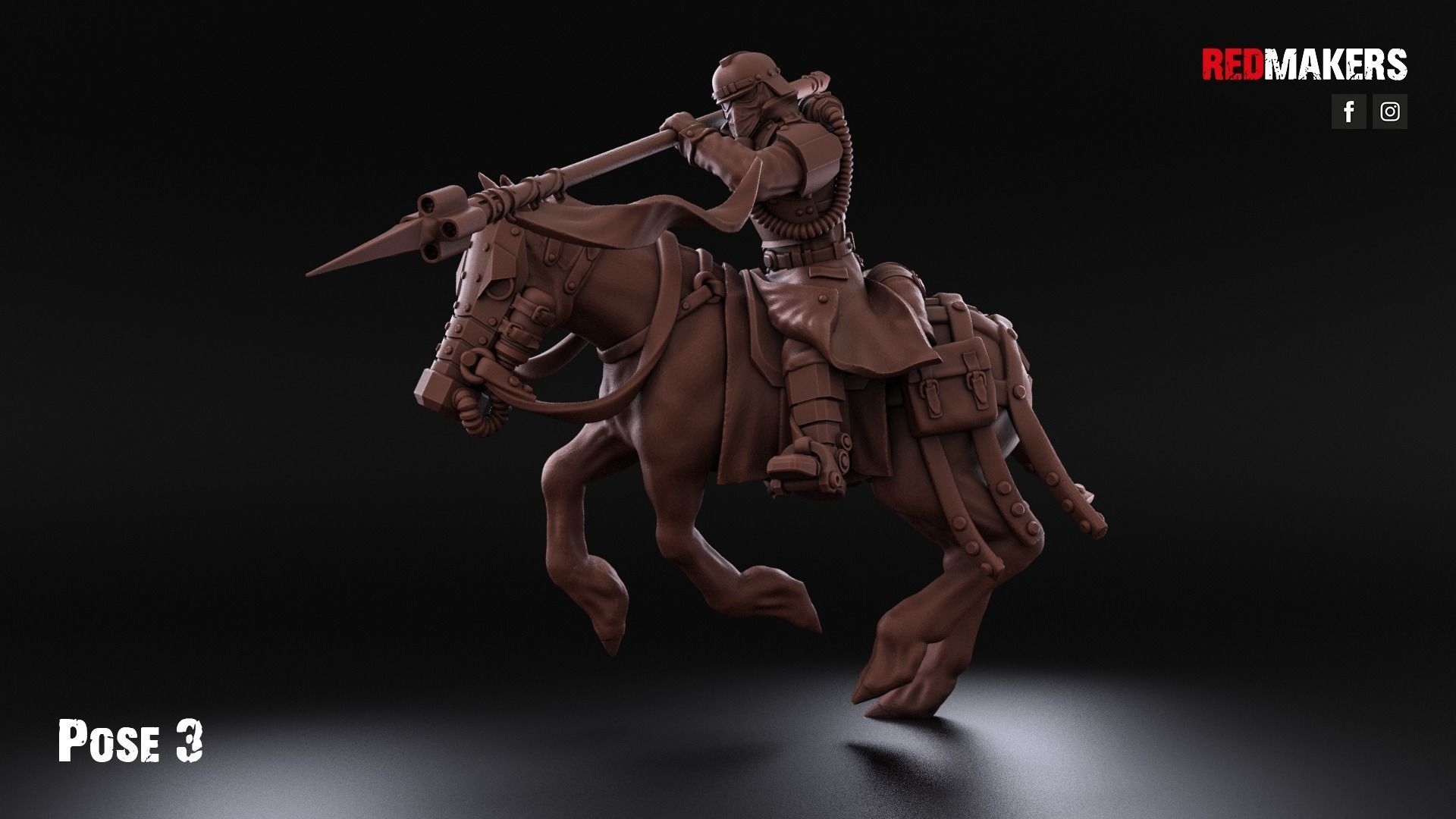 Death Division - Cavalry of the Imperial Force - Dynamic poses 3D print model_16
