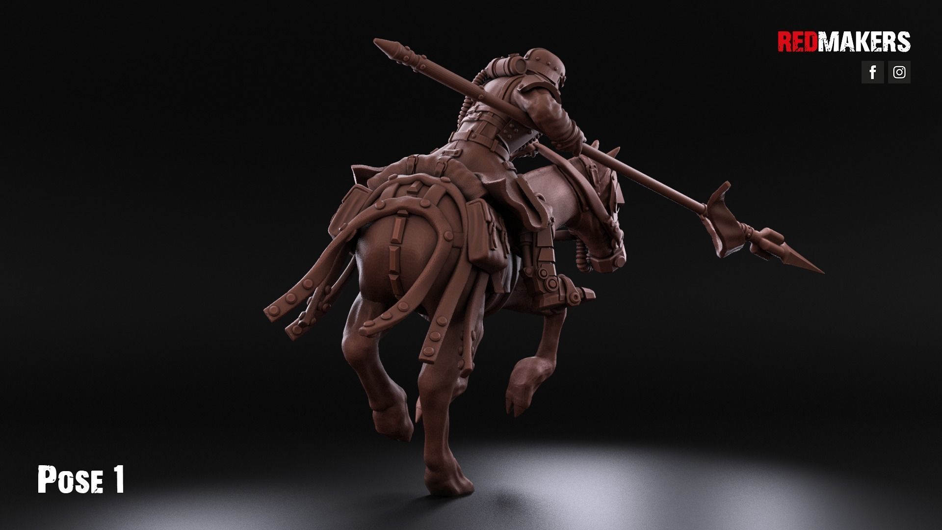 Death Division - Cavalry of the Imperial Force - Dynamic poses 3D print model_12