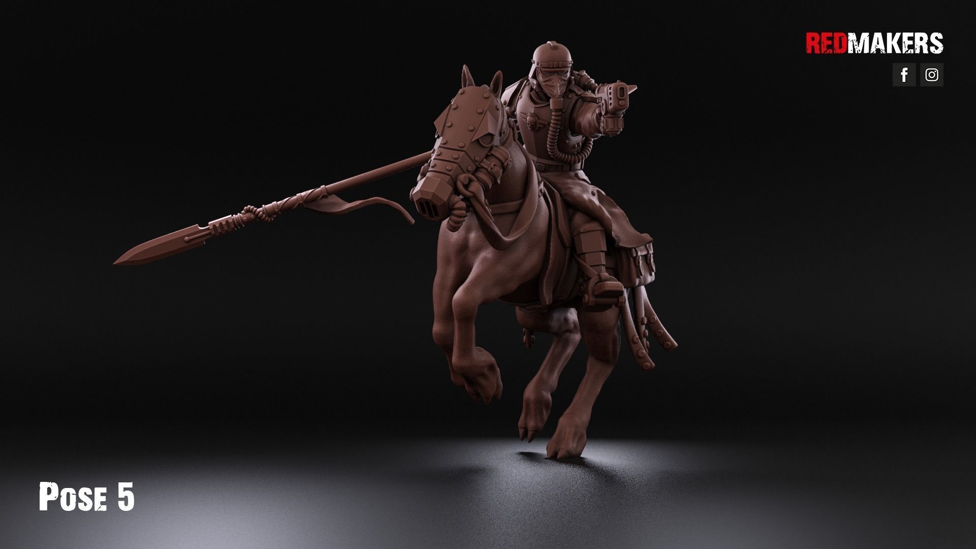 Death Division - Cavalry of the Imperial Force - Dynamic poses 3D print model_26
