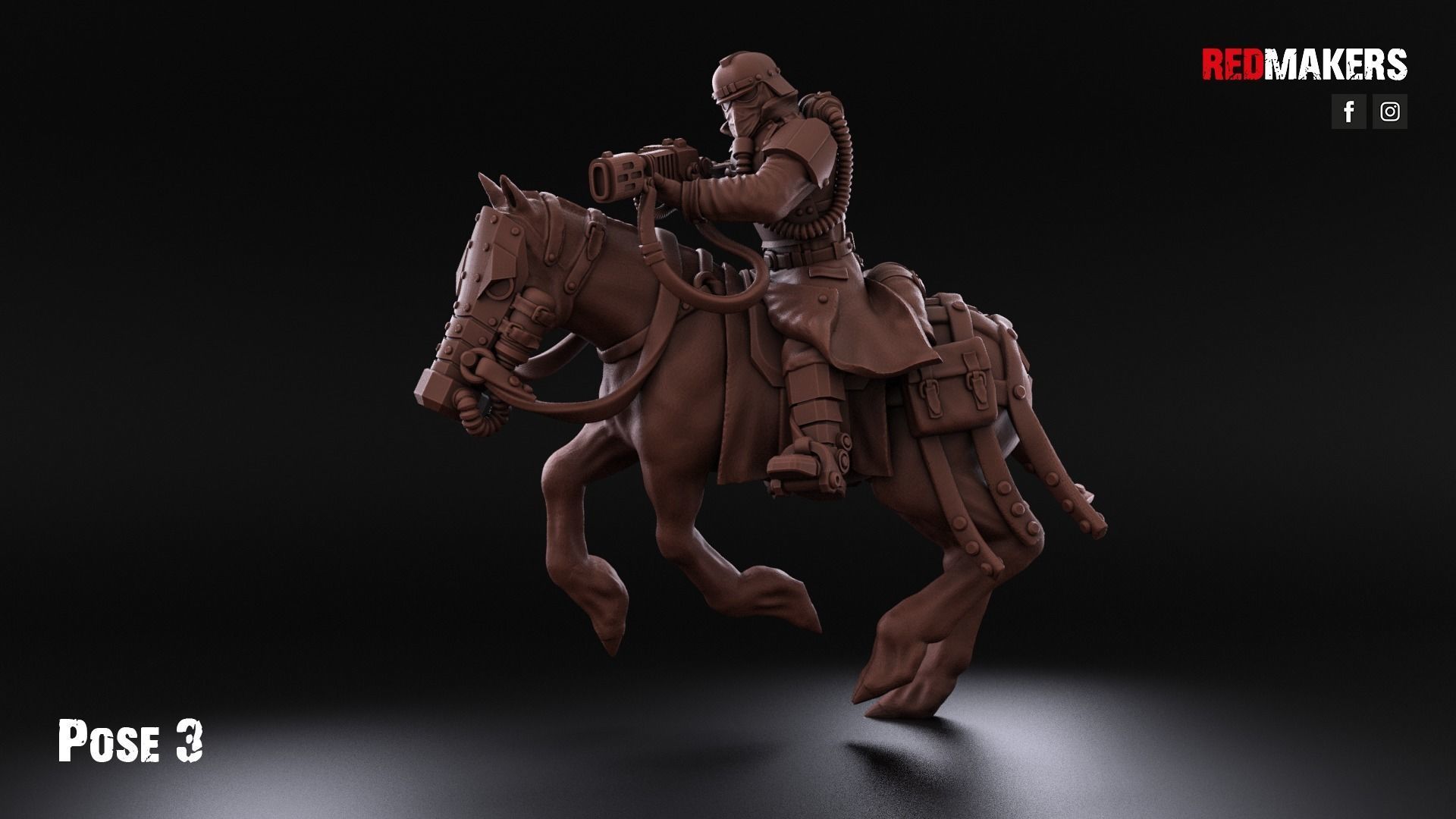 Death Division - Cavalry of the Imperial Force - Dynamic poses 3D print model_17