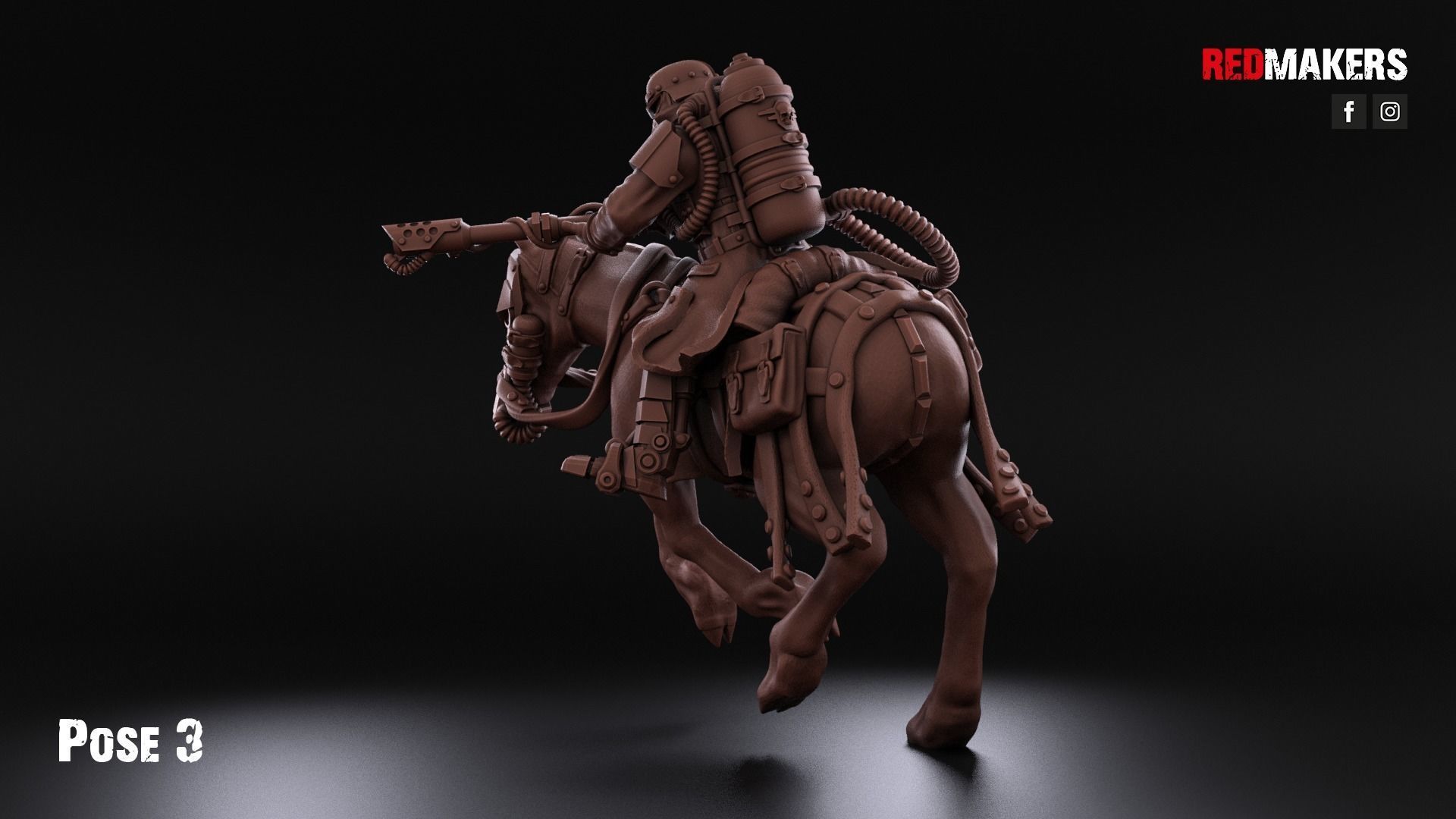 Death Division - Cavalry of the Imperial Force - Dynamic poses 3D print model_20