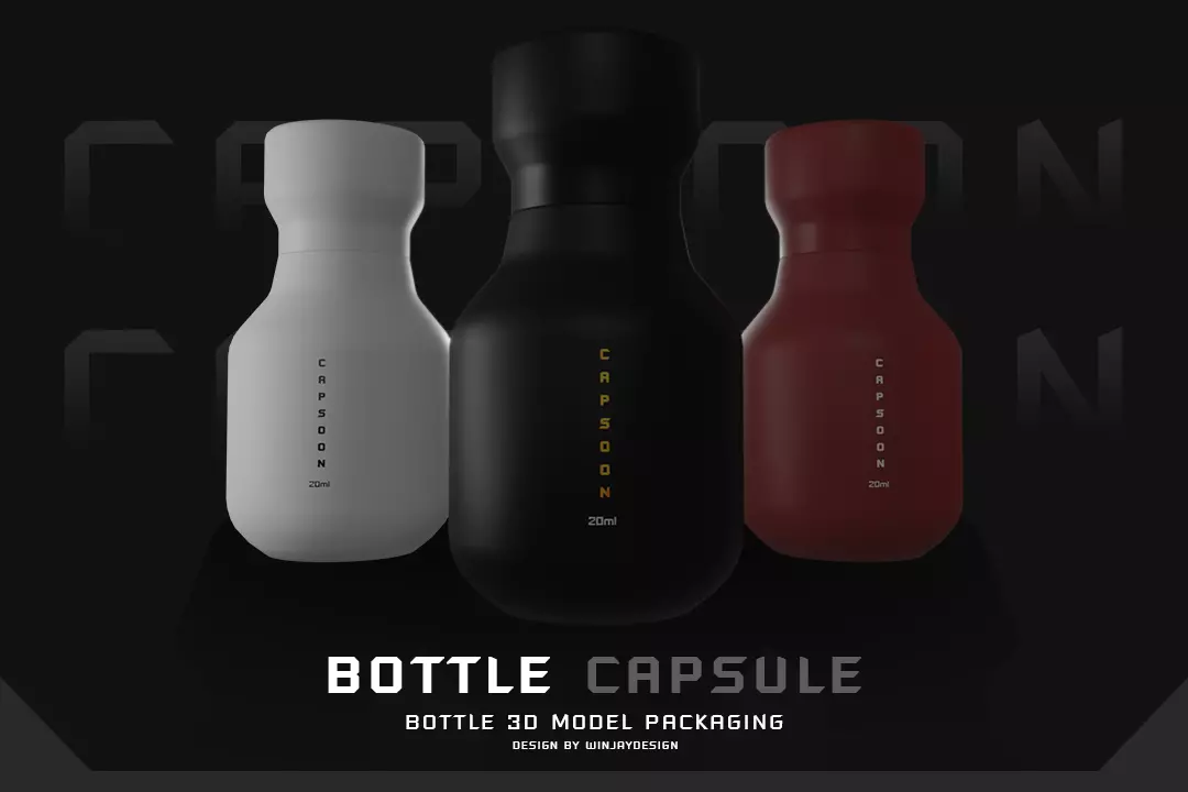Bottle Capsule Packaging 3D model